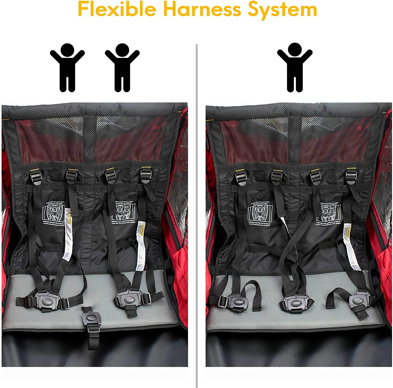 Cyclingdeal Foldable Bicycle Bike Baby Children Kids Trailer and Stroller Jogger for 1-2 Kids image number 2