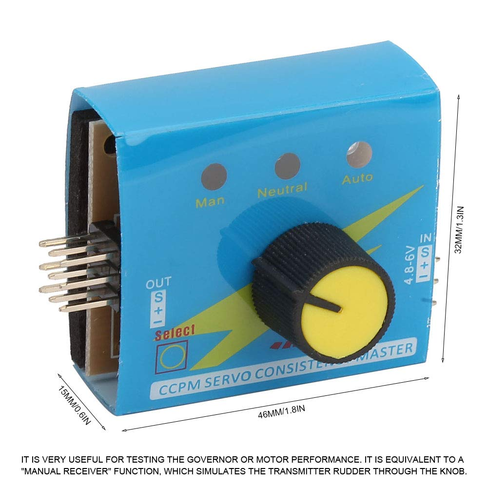 Servo Tester, Useful Stability Servo Testing Machine, 3 Channels DC 4.2-6.0V for RC Boat RC Airplane Use RC Car ESC Testing image number 1
