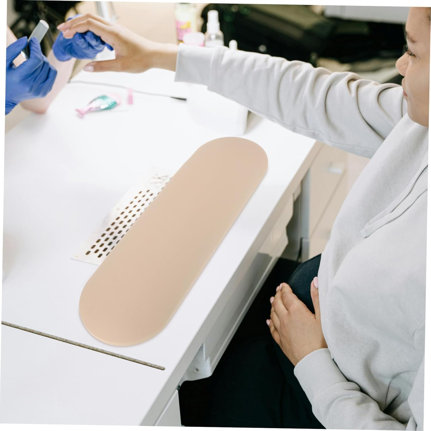 Detachable Washable Arm Rest Holder Nail Pillow Hand Rest for Nails Hand Pillow Russian Minimalist Style for Manicure image number 3