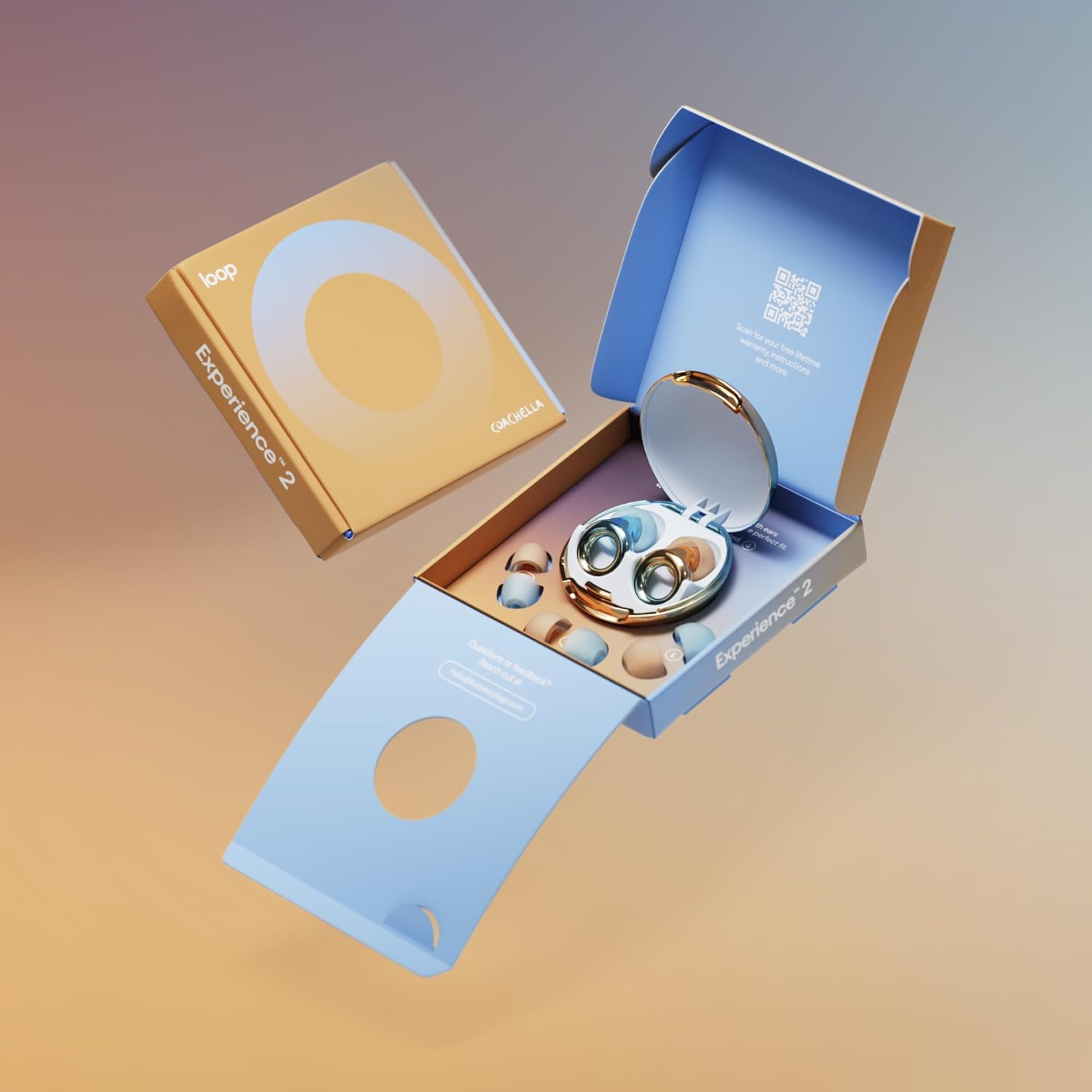 Loop X Coachella Experience 2 Earplugs &ndash; Stylish Hearing Protection for Concerts & Festivals, Live Music, Nightlife, Musicians & Djs &ndash; 17Db Noise Reduction Ear Plugs (High-Fidelity) &ndash; Limited Edition