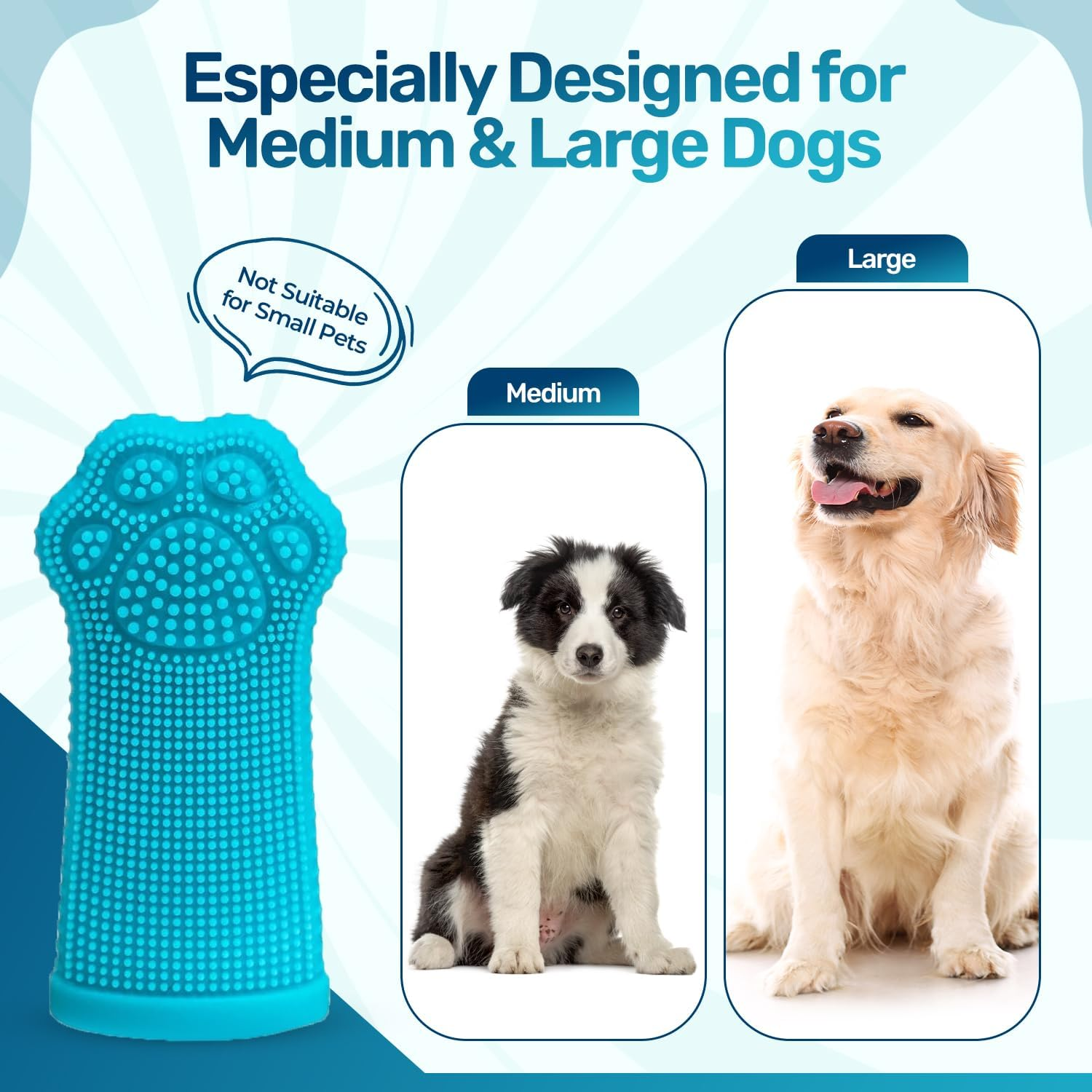 Hera Harmony Finger Toothbrush for Small Dogs, Cats & Puppies, Soft Silicone, 3 Pack image number 6