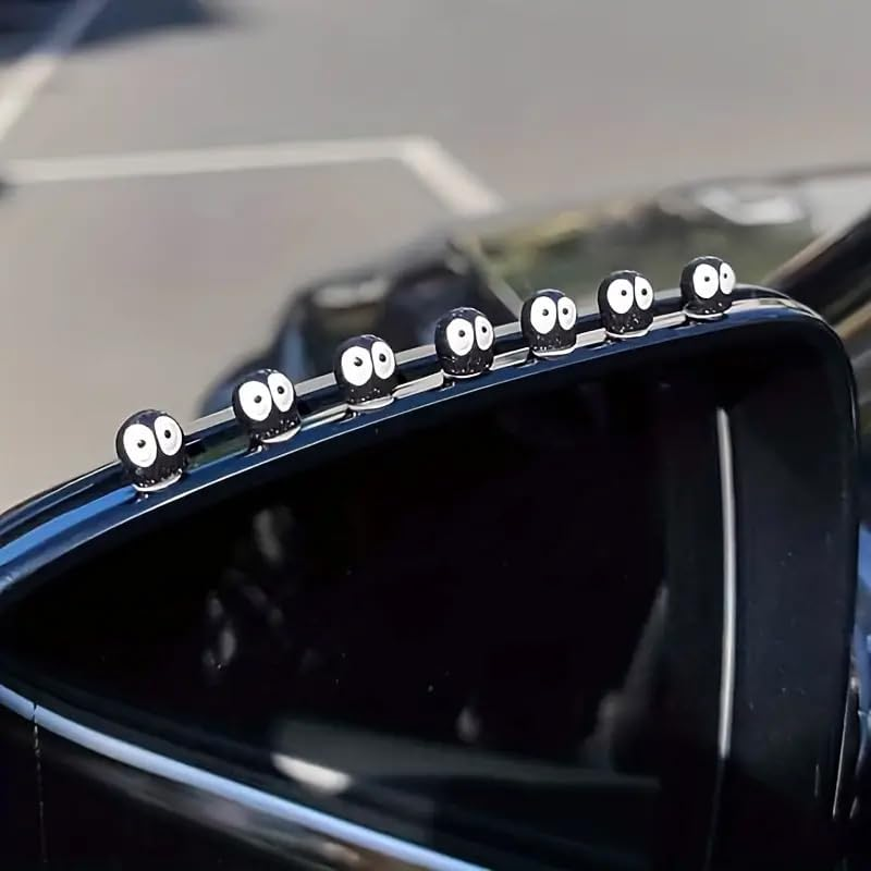 Soot Sprite Car Rearview Mirror - 25 Pcs Anime Cartoon Soot Sprites Accessories for Car Interior Decoration Dashboard Car Ornament Funny Gifts image number 3