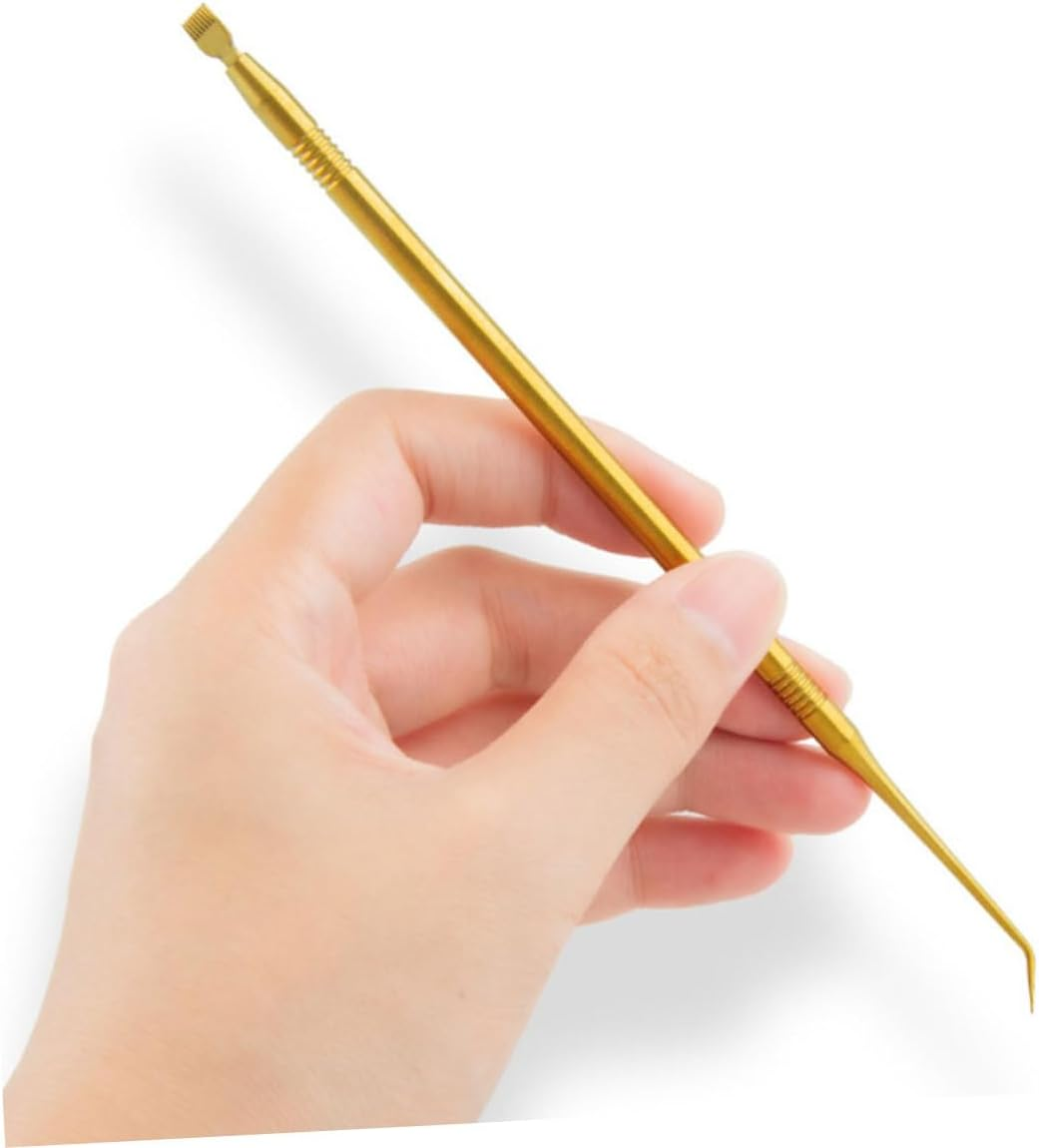 FRCOLOR Stainless Steel Lash Lifting Tool with Comb Metal Eyelash Separator for Lash Perming Gold Eyelash Lift Separator Tool Suitable for Professional and Home Use image number 1