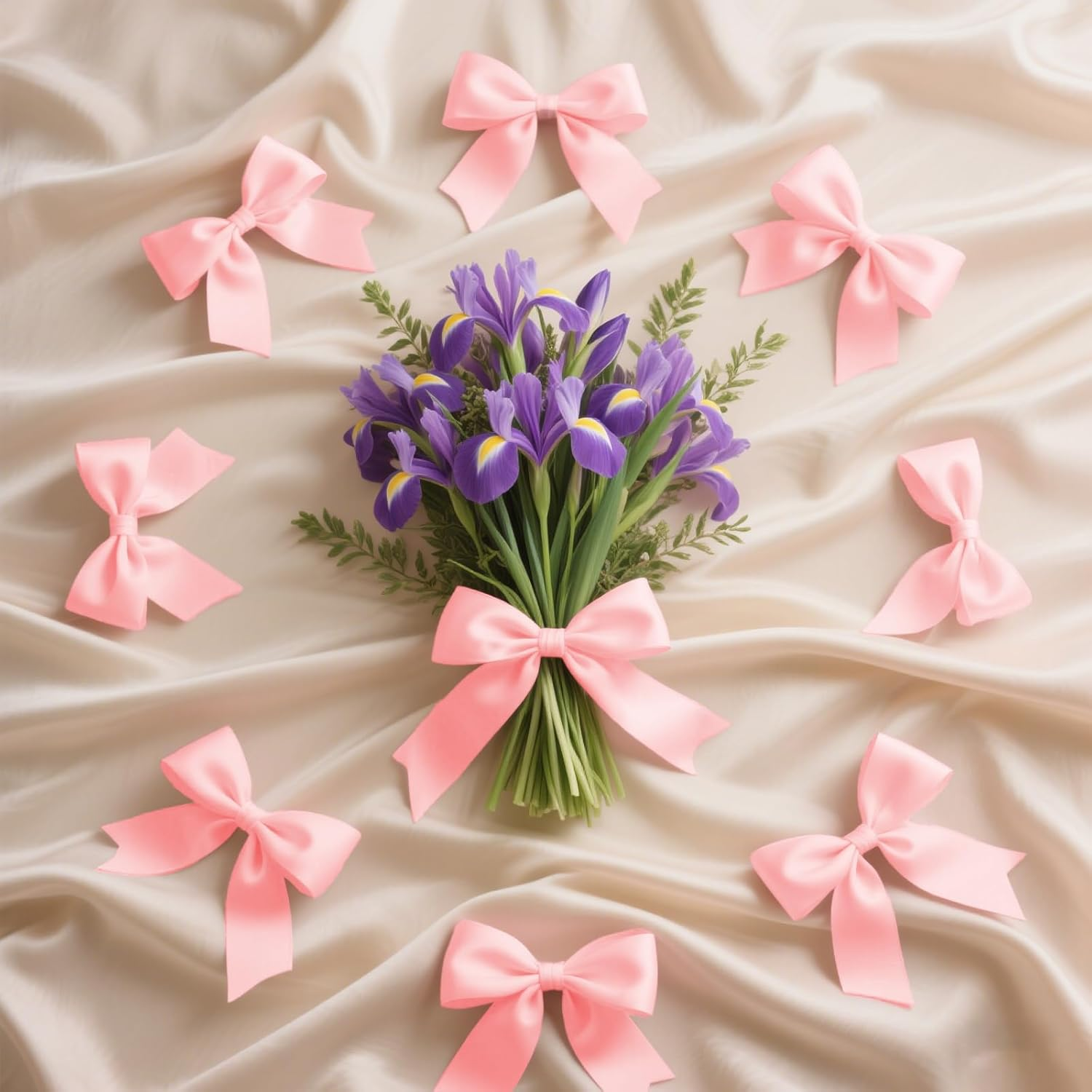 36 Pcs Satin Twist Tie Bows for Treat Bags 4.5 Inch Red Premade Bow for Crafts Large Satin Ribbon Tie Bows for Cake Decorating Gift Wrapping Popcorn Bags Brithday Christmas Party Favors (Pink) image number 4