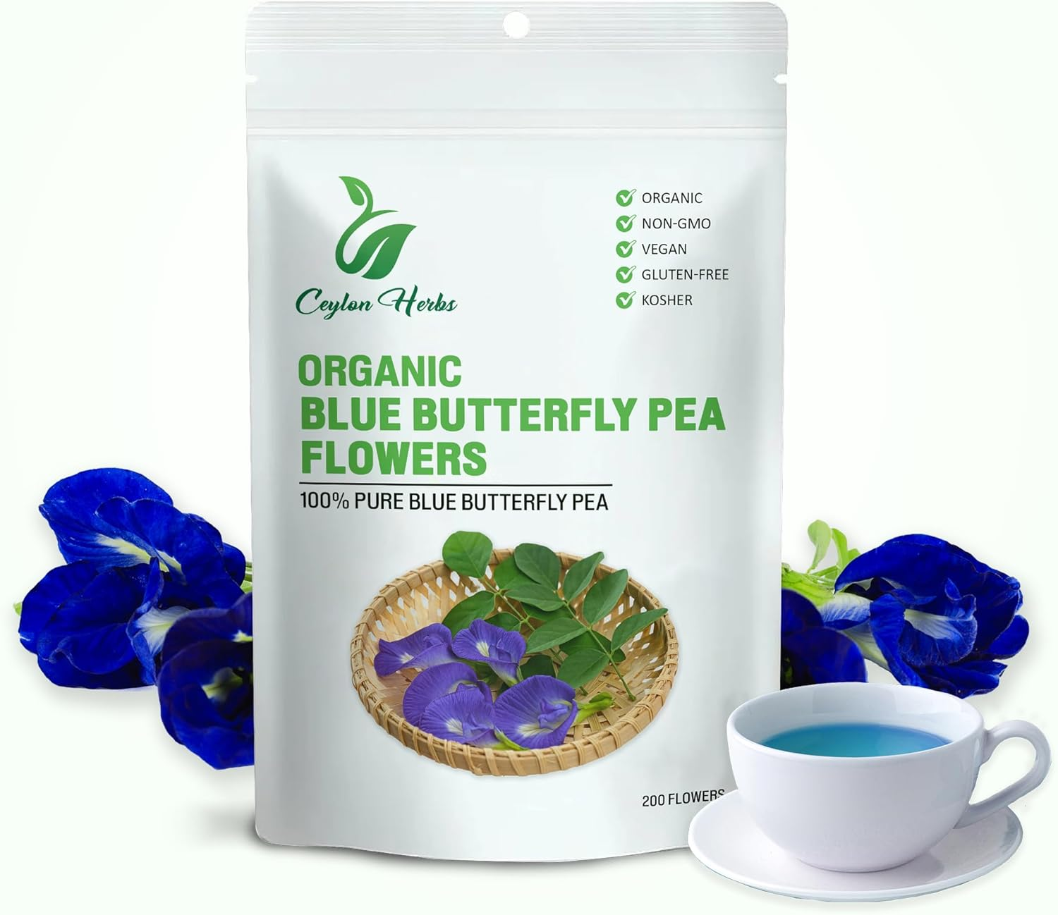 520+ Premium Blue Butterfly Pea Flowers Dried Healthy Well Cleaned Flowers No Additives Hand Picked Pure Dried image number 4