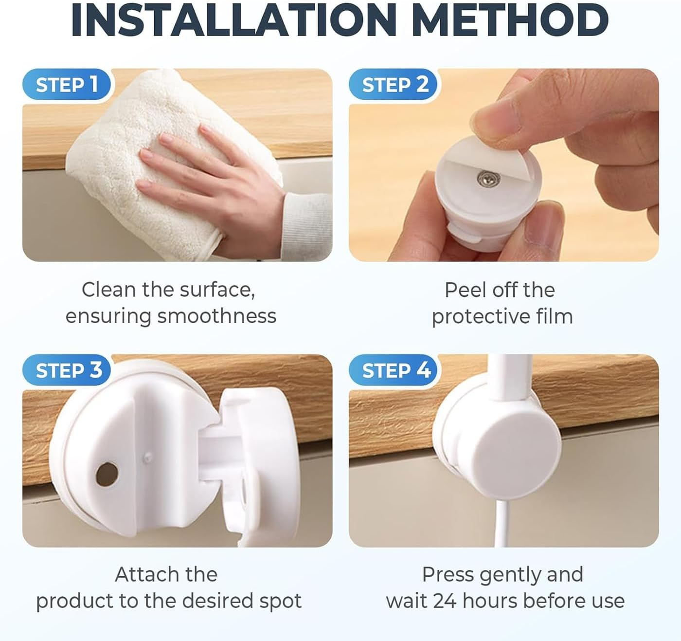 6 Pack Magnetic Cable Clip Desktop Cable Organizer 360&deg; Rotating Adhesive Cord Holder Keeper USB Charger Wire Tidy Holder for Phone Office Desktop Nightstand Car (Black) image number 1