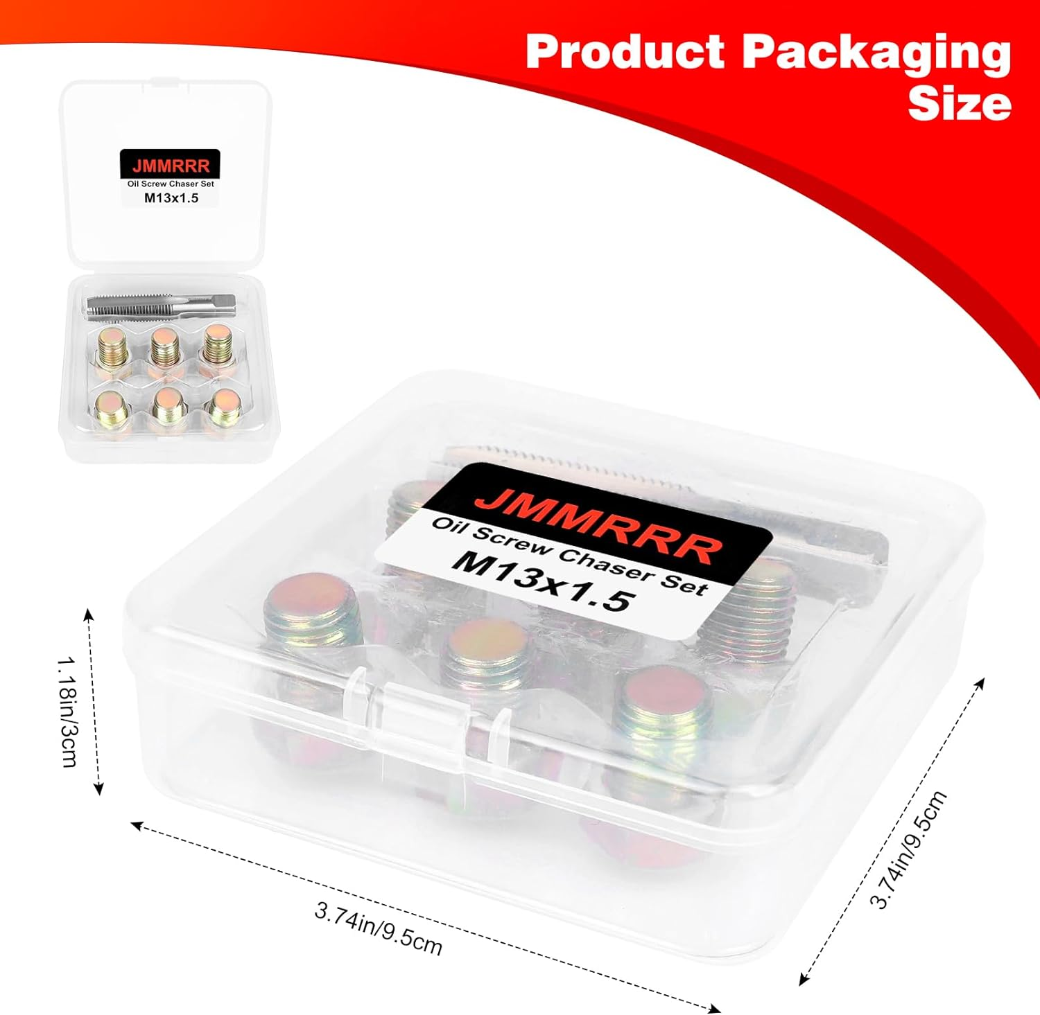 Oil Drain Plug Tap Thread Repair Kit M13 X 1.5MM Oil Pan Screws Rethread Tool Oil Drain Plug Thread Repair Tool Kit image number 5