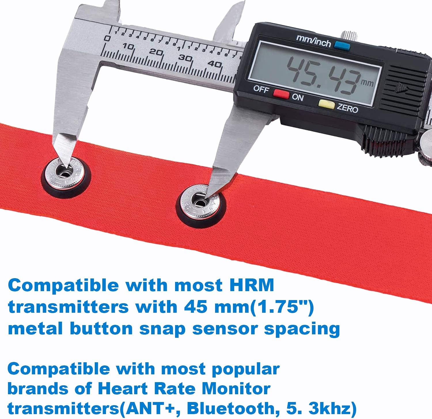 Heart Rate Monitor Soft Strap Replacement | Universal Replacement for Garmin, Wahoo Tickr and Polar H7 HRM Transmitters image number 3