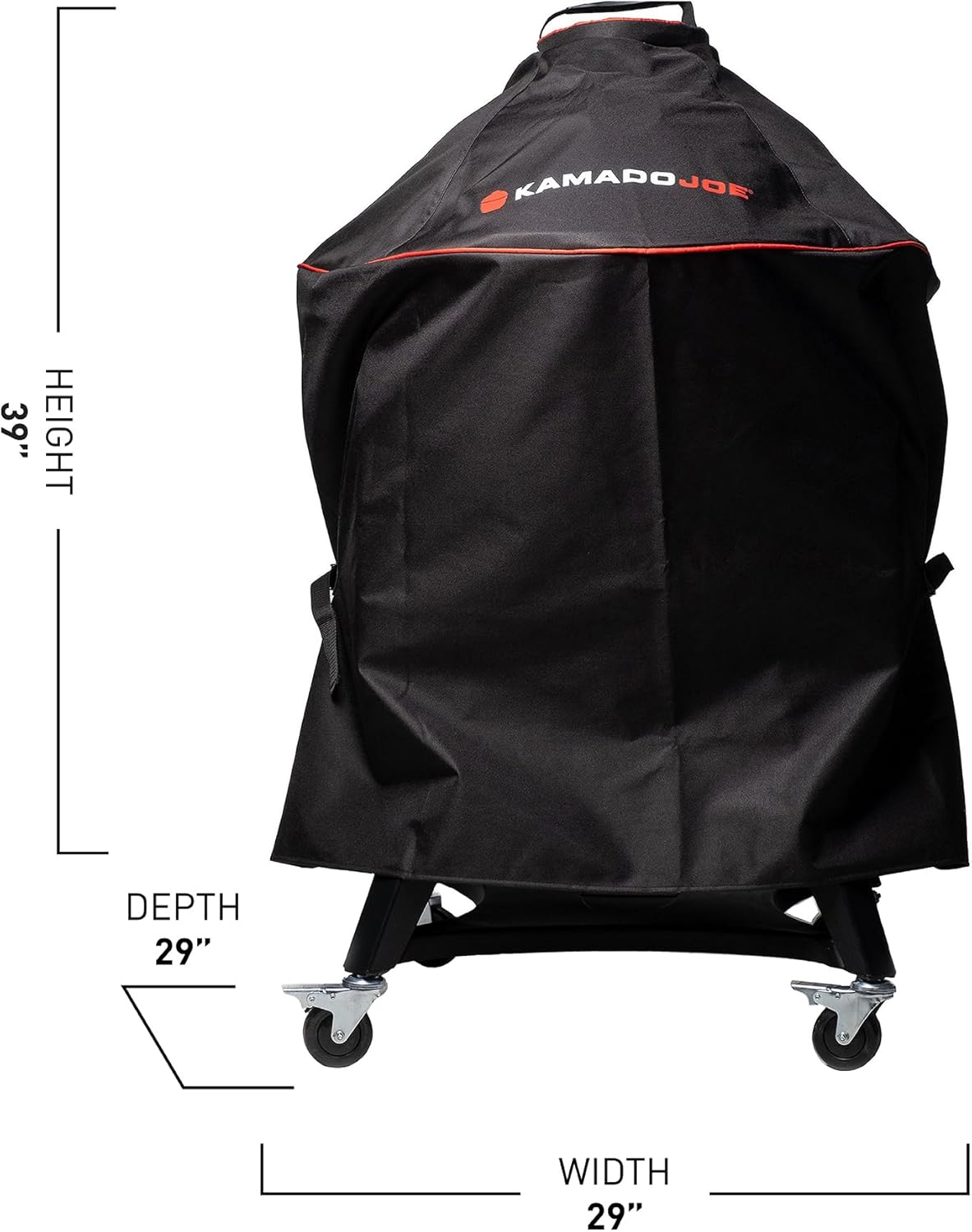 Kamado Joe KJ15080320 Kettle Joe 22 Inch Charcoal Grill Cover, Black image number 4