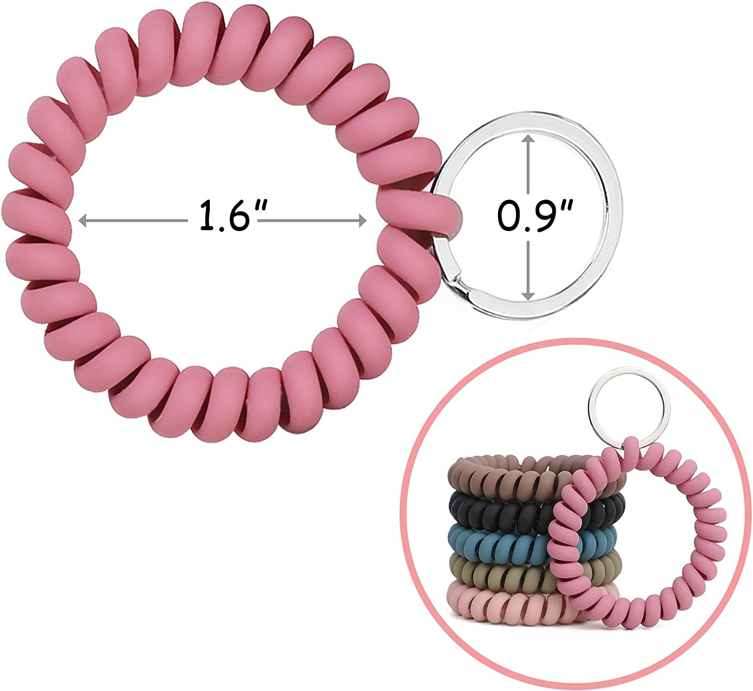 LGEGE Stretchable Wristband Wristlet Keychain image number 5