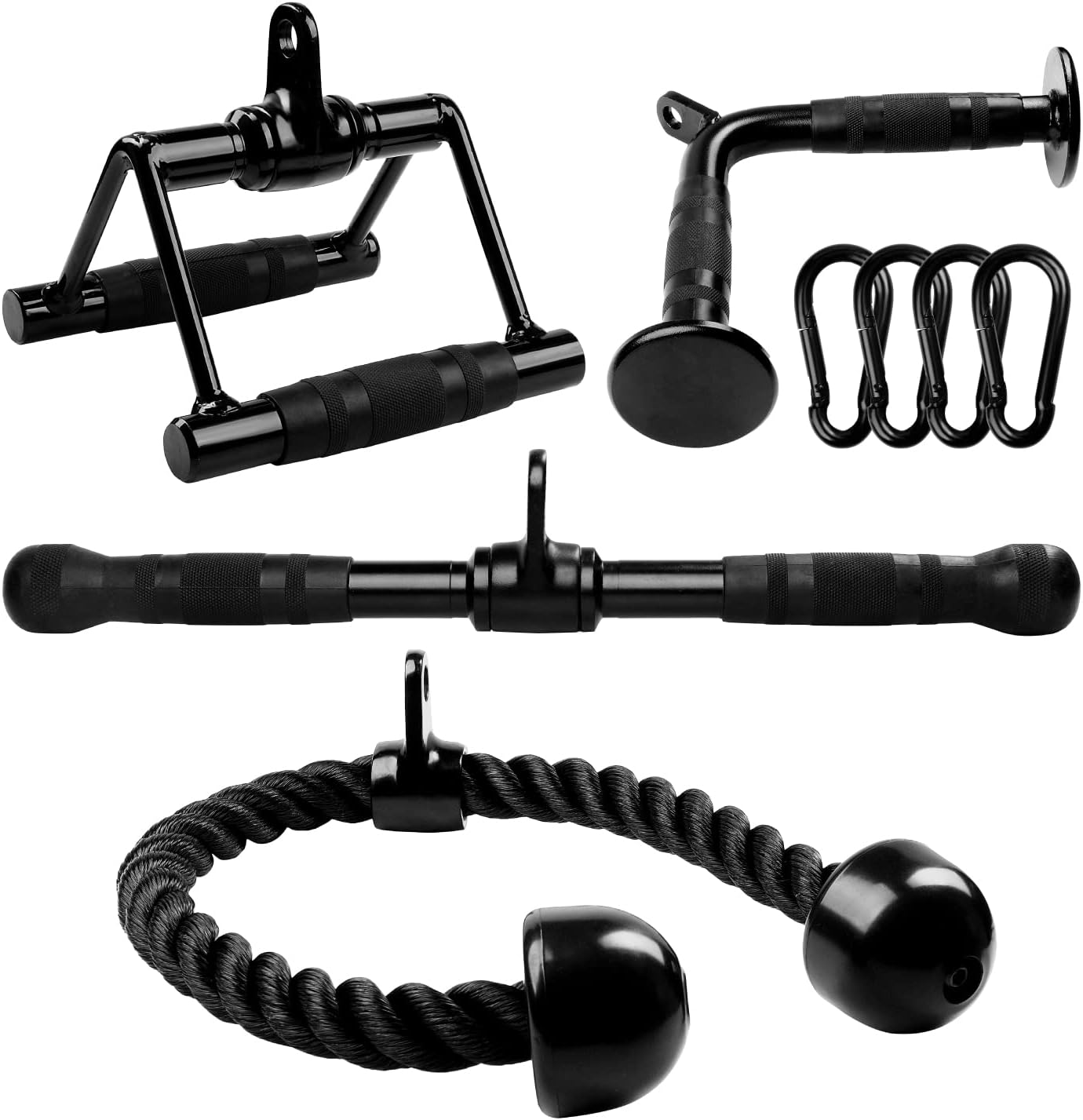 Yes4All Tricep Press down Cable Machine Attachment Set, LAT Pulldown Attachment, Cable Machine Accessories for Home Gym image number 6