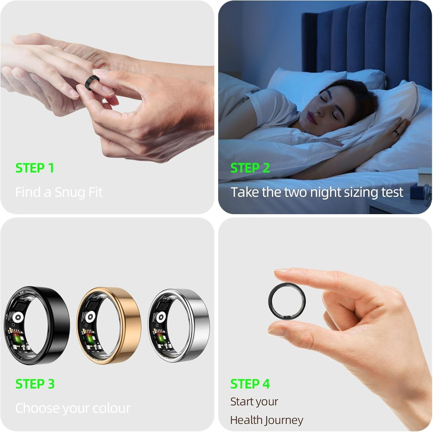 Smart Ring Sizing Kit - Size First before You Buy Size 6 to 14 image number 4