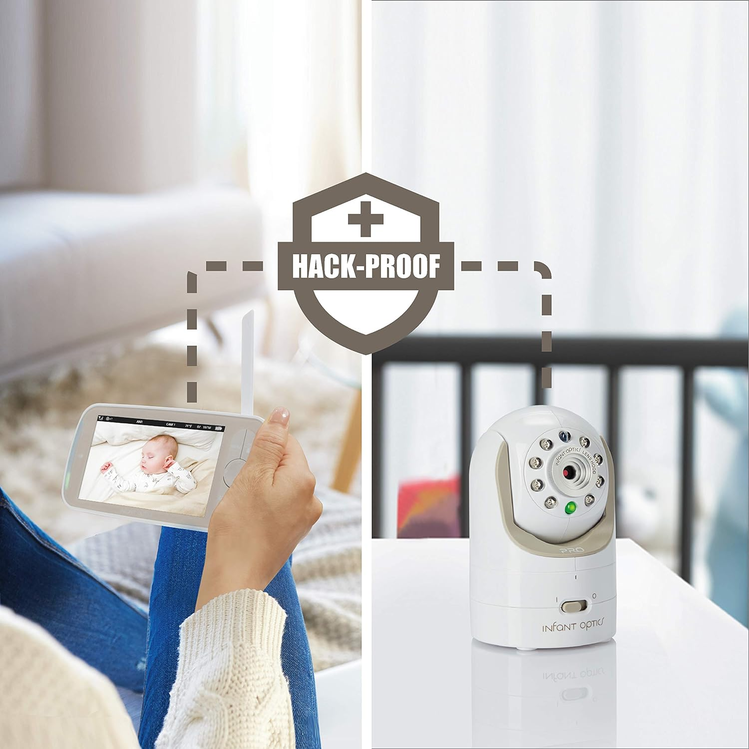 Infant Optics DXR-8 PRO Video Baby Monitor, 720P HD Resolution 5" Display, Patented A.N.R. (Active Noise Reduction), No Wifi, Pan Tilt Zoom, and Interchangeable Lenses image number 1