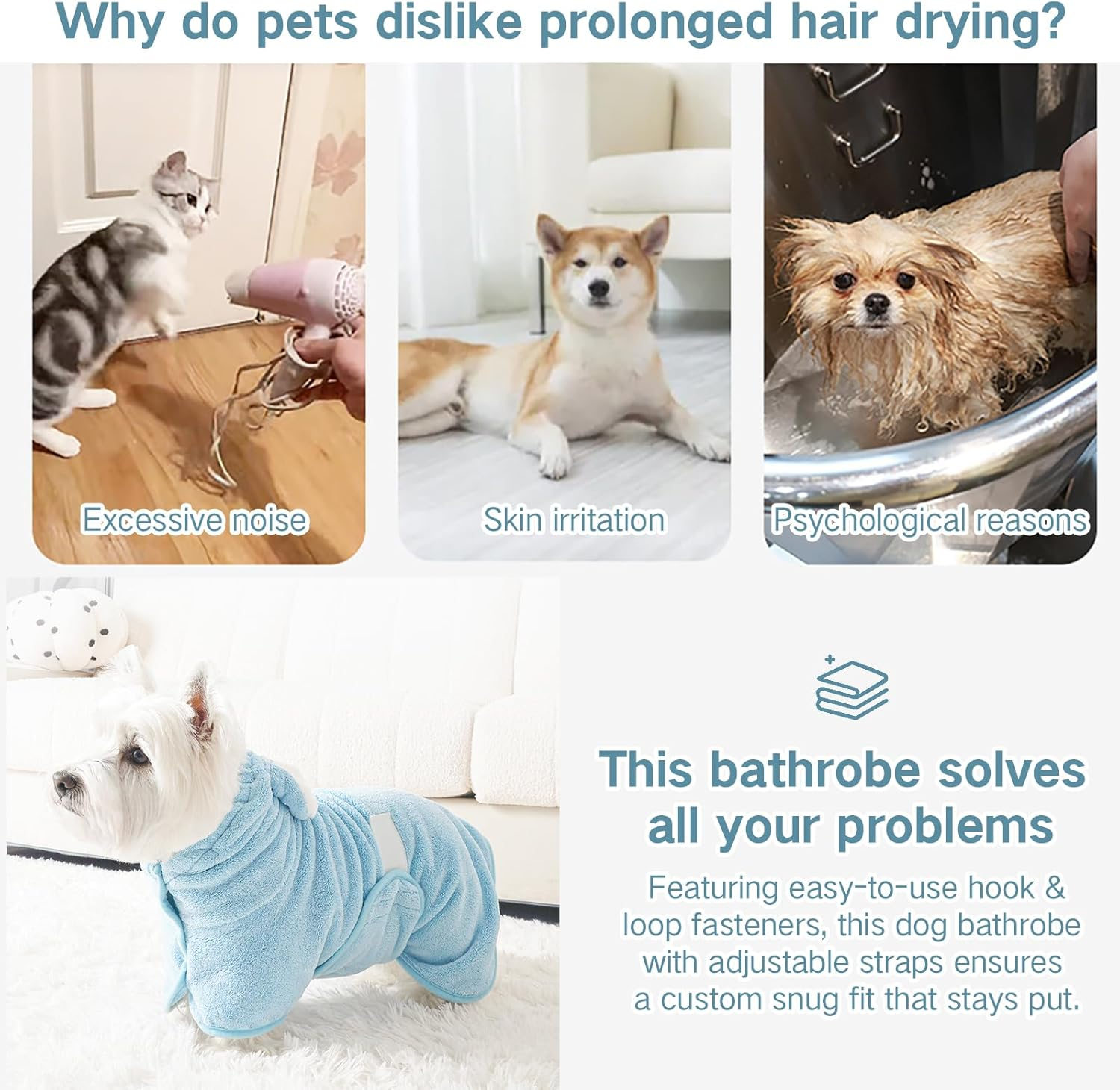 Dog Bathrobe - Super Absorbent Pet Drying Robe, Quick-Dry Bath Towel for Dogs after Swimming & Showering, Soft & Comfortable Puppy Bathrobe for Small to Medium Breeds XS Pink