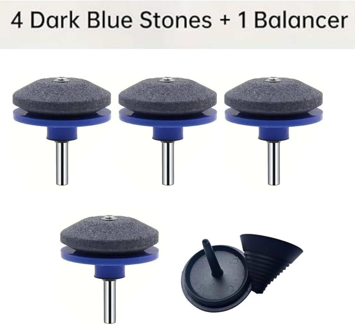 4Pcs Universal Lawn Mower Blade Sharpener & Balancer,Multi-Sharp Rotary Tool for Power Drill, Hand Drill, and Lawnmower Blades,Durable Lawn Mower Blade Sharpeners for Precision Sharpening image number 1