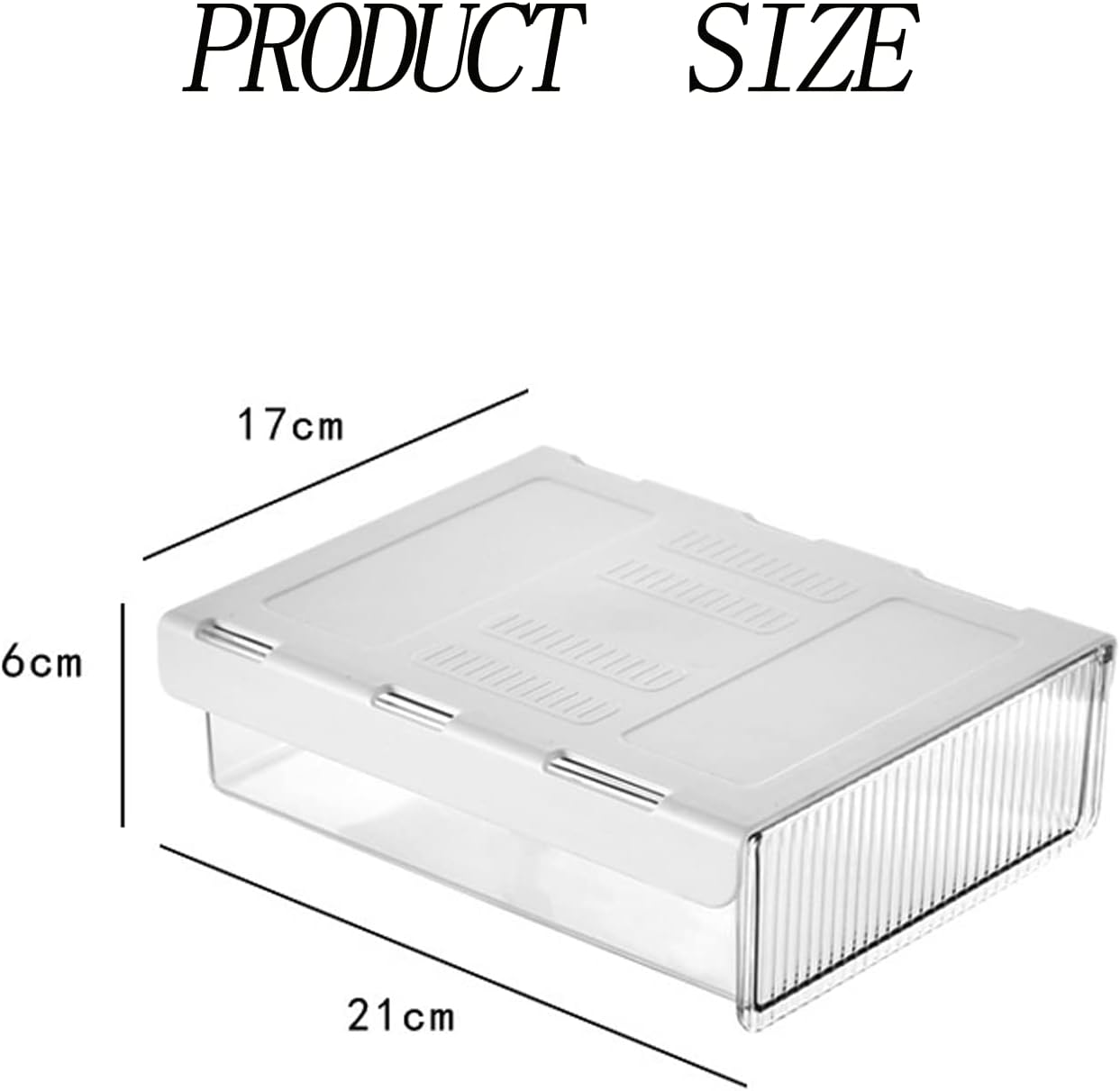 2 Sets Self-Adhesive Slide-Out under Desk Drawer, Hidden Attachable Storage Organizer for Office Home Closet, Clear Plastic Stick-On Drawer for Stationery Supplies (Clear) image number 6