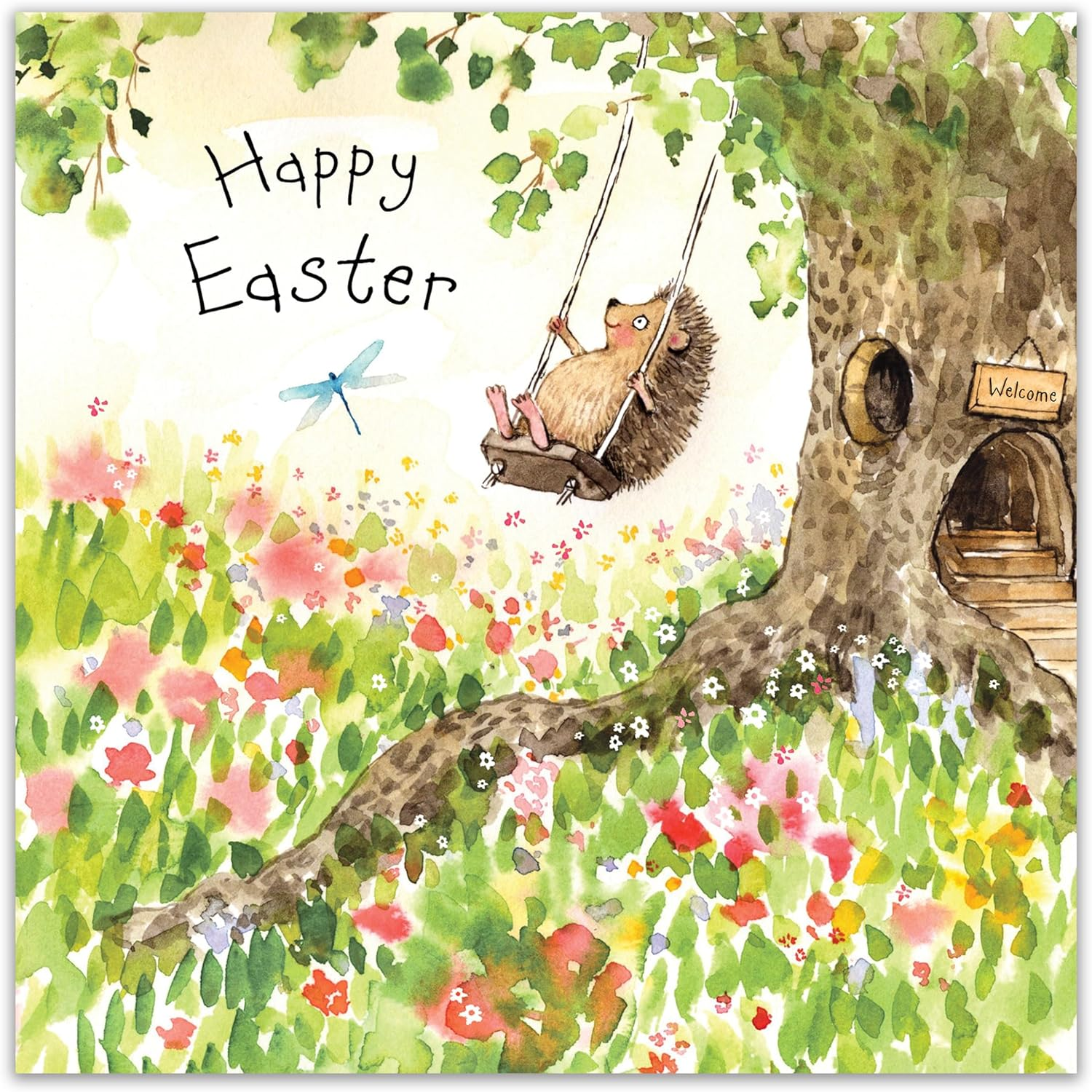 Twizler Easter Card - Cute Hedgehog - Happy Easter Cards for Mum Dad Nan Grandad - Greetings for Son Daughter Grandson Granddaughter Friend image number 3