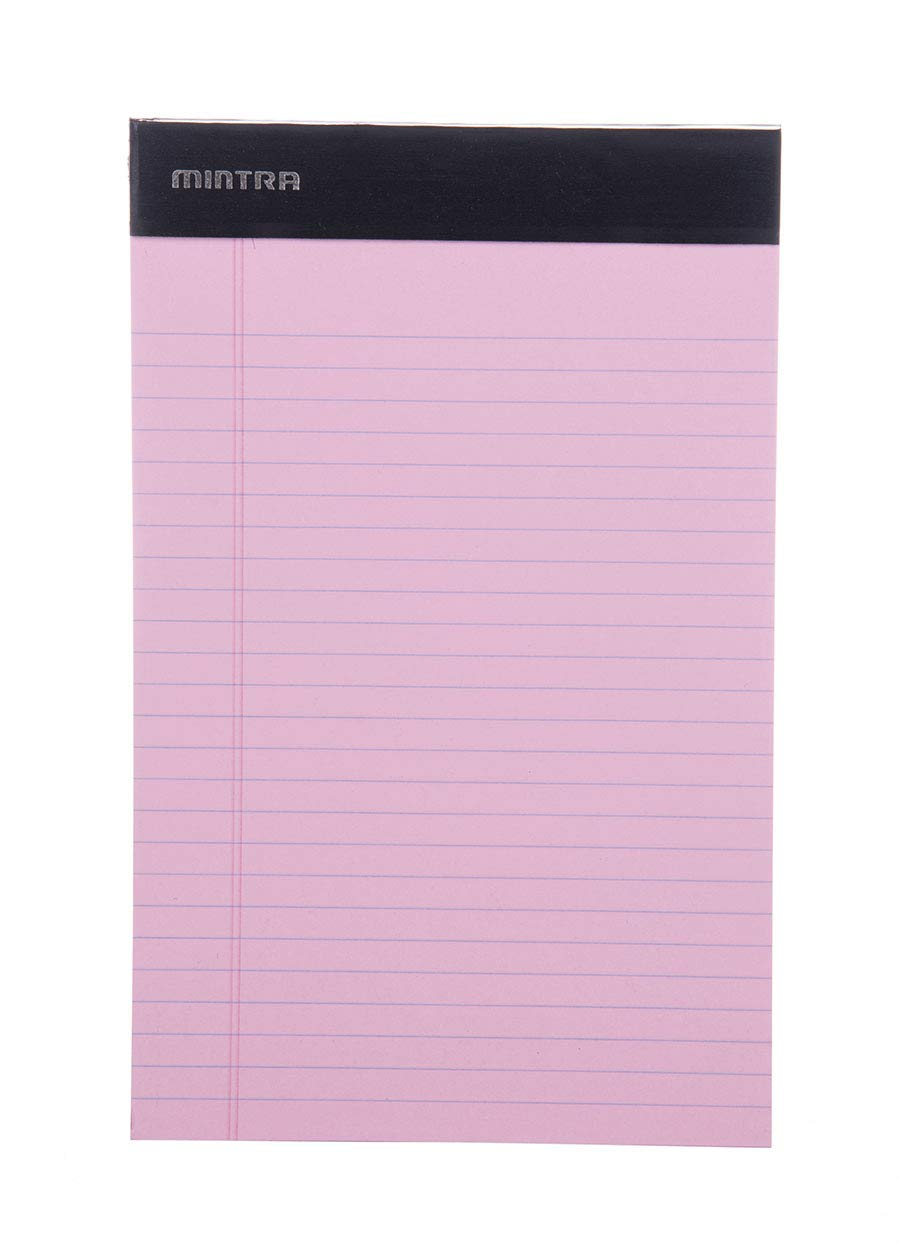 Mintra Office Legal Pads - ((Basic Pastel 6Pk, 5In X 8In, Narrow Ruled)) - 50 Sheets per Notepad, Micro Perforated Writing Pad, Notebook Paper for School, College, Office, Professional image number 5