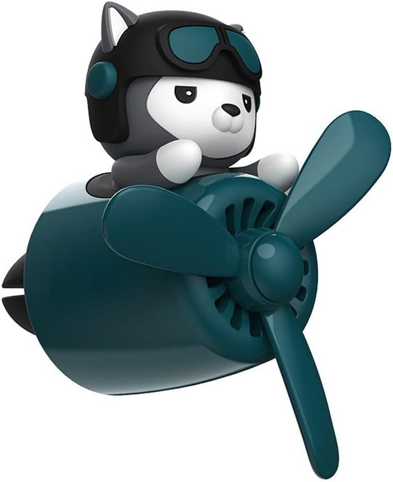 Car Diffuser,Pilot Car Air Freshener with Fan Exhaust Clip Aroma Diffuser Car Perfume Aromatherapy Decorations(With 2 Fragrant Slices)