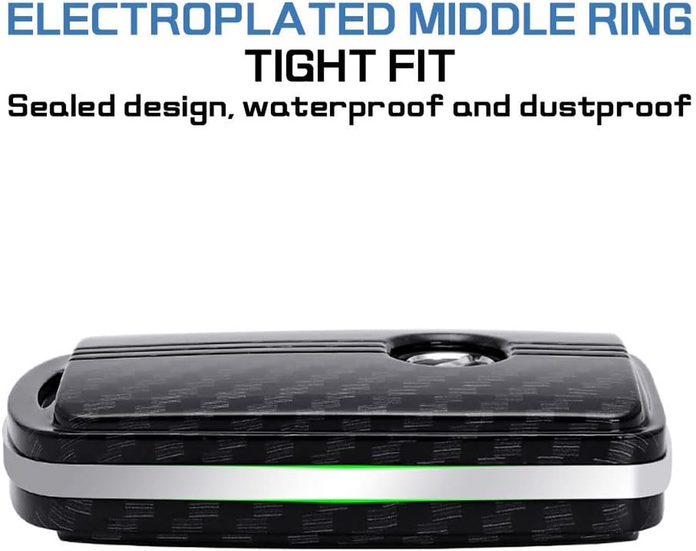 Ontto Car Key Case Cover Keyring Fit for Mazda 3 Alexa Mazda 3 CX-30 CX-5 CX-9 Mazda 3 Sedan 2019 2020 ABS Key Box Keychain Key Shell Key Holder Accessories Protector 2/3/4 Button Carbon Black - Golden image number 3