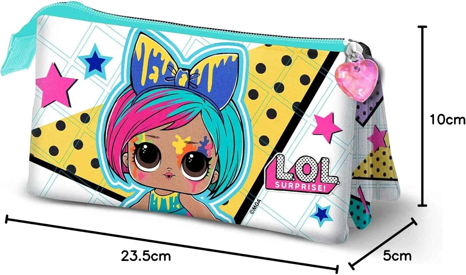 LOL Surprise Art-Triple Pencil Case, Multicolour, 23.5 X 10 Cm, Multicolour, One Size, Triple Pencil Case Art image number 1