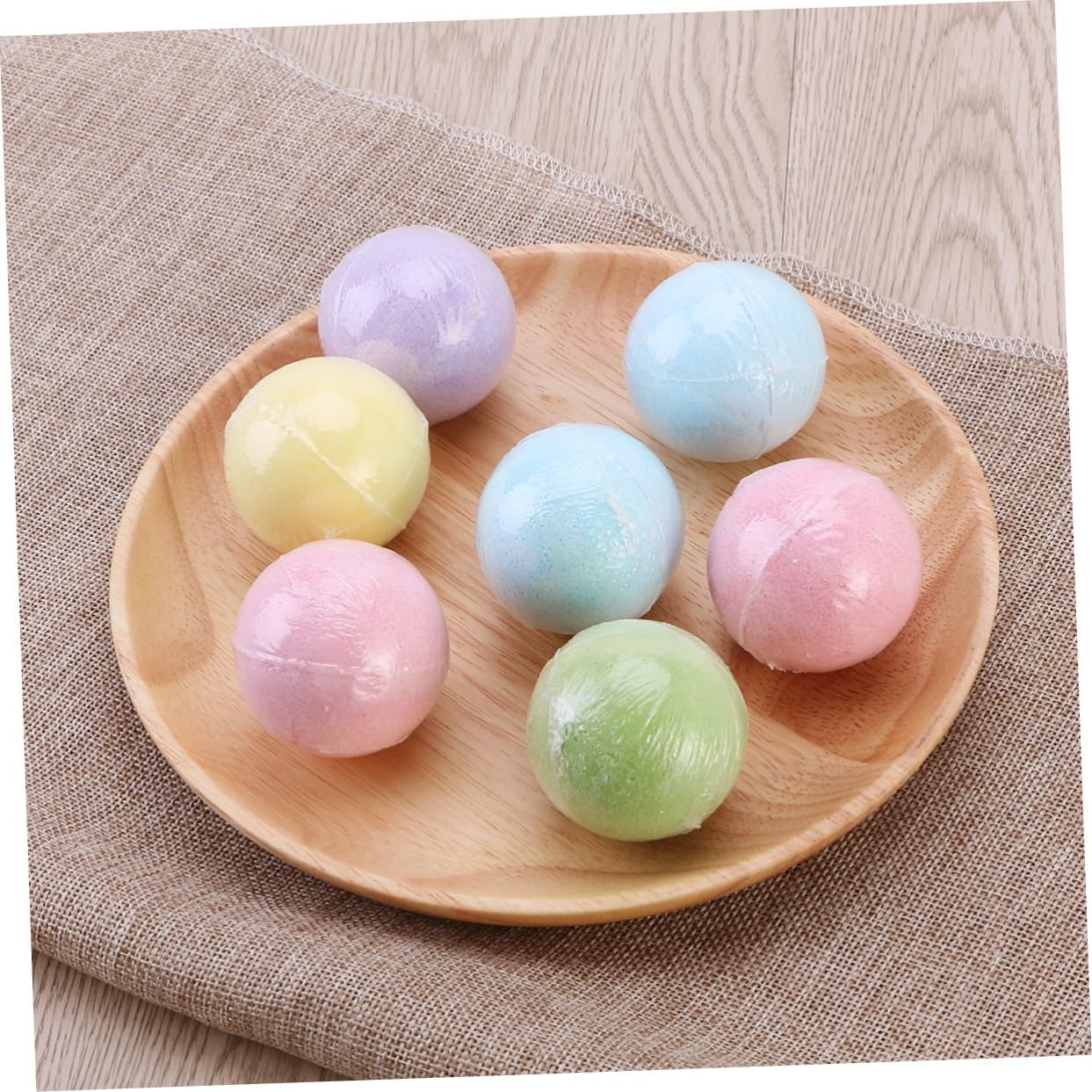 8Pcs 70G Bath Bombs round Bubble Bath Bombs Mixed Colors Relaxation Skin Moisturizing Suitable for Men Women Spa Bathing Experience Random Color image number 2