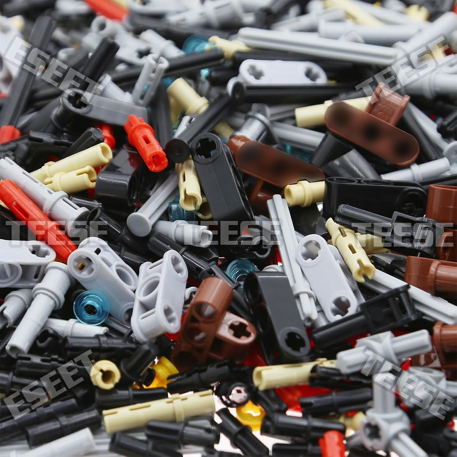 TEESE 884Pcs Axle-Pin-Chainlink-Connectors-Bricks-Set, Compatible with Technic Parts, for MOC Project-Bulk-Blocks (Random Color) image number 6