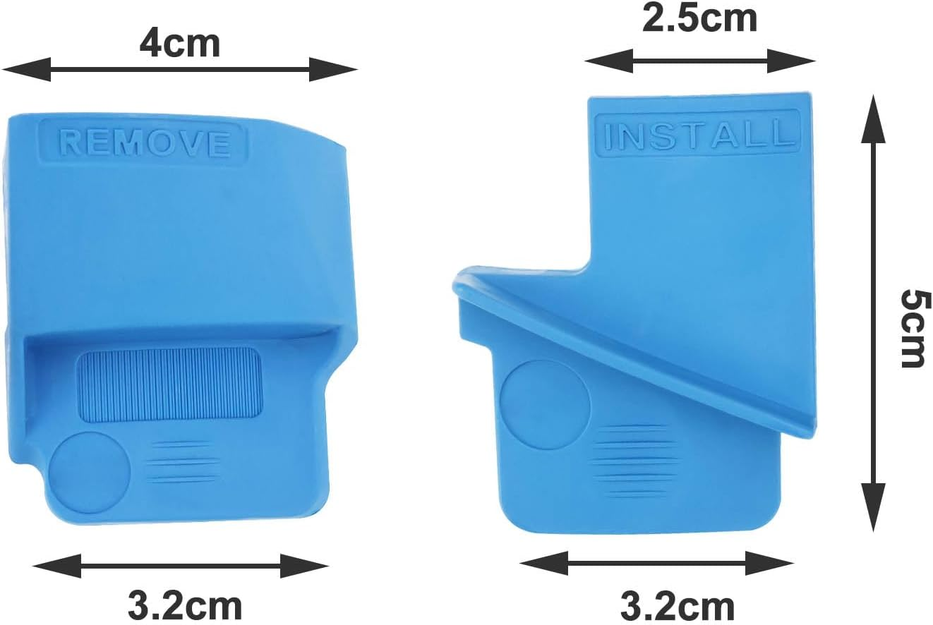 2 Sets Car Elastic Belt Support Block Disassembly Assembly Tools V Shaped Nylon Belt Disassembly Assembly Tool Kit Blue image number 5