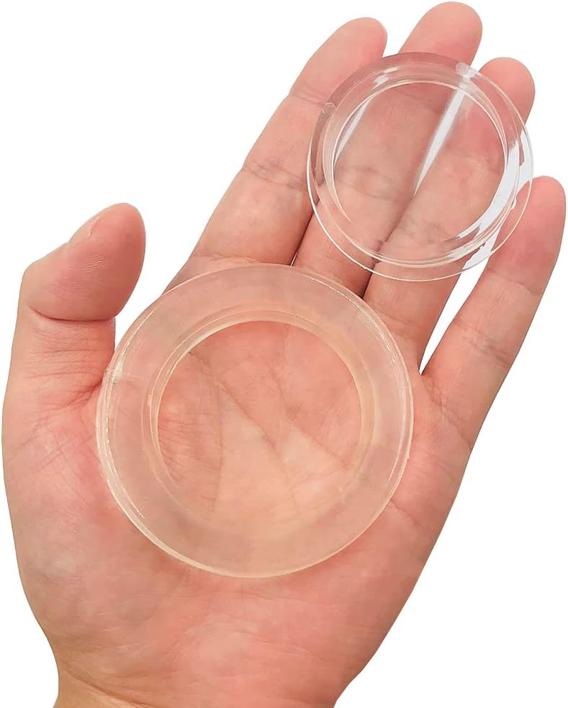 Sourceton 4 Sets Umbrella Hole Ring & Cap Set - 2 Transparent + 2 Black | Fits 2" Holes | Protector for Outdoor Patio Table, Glass Table, Beach Umbrella image number 6