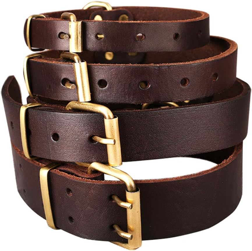 Handmade 100% Genuine Plain Leather Pet Dog Collar (Medium) image number 3