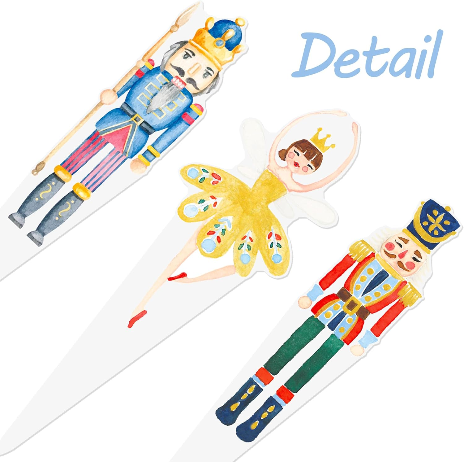 48Pcs Christmas Nutcarcker Party Cupcake Toppers Nutcracker Ballet Cake Toppers Decoration Nutcracker Holiday Cupcake Picks for Merry Christmas Birthday Party Supplies image number 6