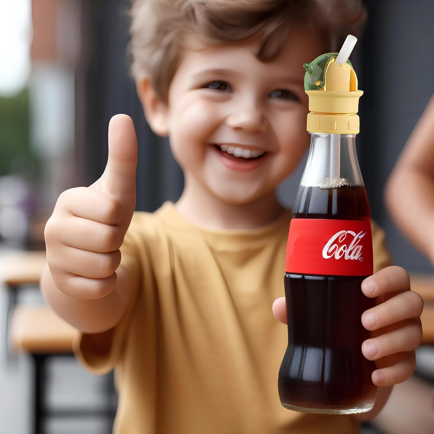 Reusable Children Beverage Water Bottle Straw Lid, Water Bottle Straw Cover,Water Bottle Twist Cover Cap,Water Bottle Spout Adapter for Kids image number 4