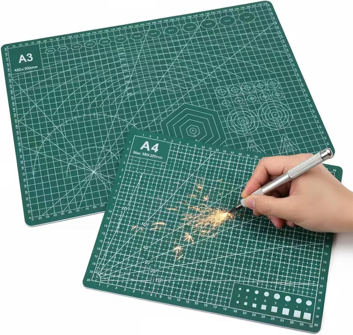 Cutting Mat Self Healing, Cutting Mat Craft Mats, Modified PVC Sewing Cutting Boards for Sewing, Quilting, Loop Cutting, Modeling, Scrapbooking and Fabric (A3+A4)