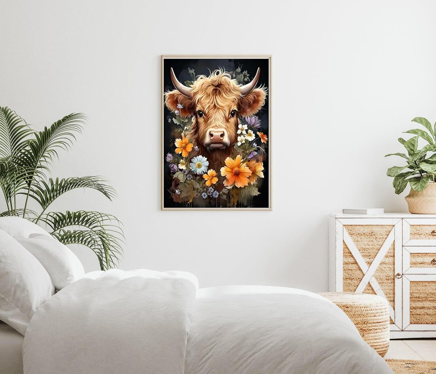 Diamond Painting Kits for Adults, 5D Diamond Art Painting Cattle Art for Adult,Diy Full round 5D Diamond Drill Kit,Gem Art Craft Home Decor,Wall Painting Kit 16X12 Inch image number 1