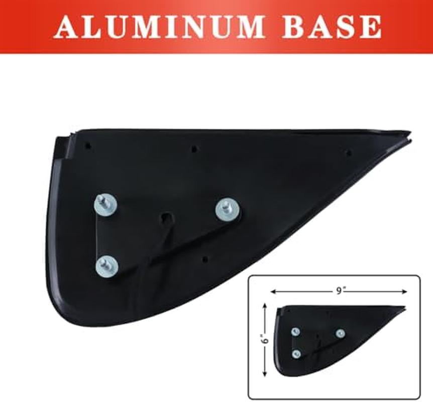 Pair Black Manual Extendable Towing Mirrors Manual Folding Tow Mirrors Electric Upper Flat Mirror (Toyota Hilux 2005-2016 without Indicators)