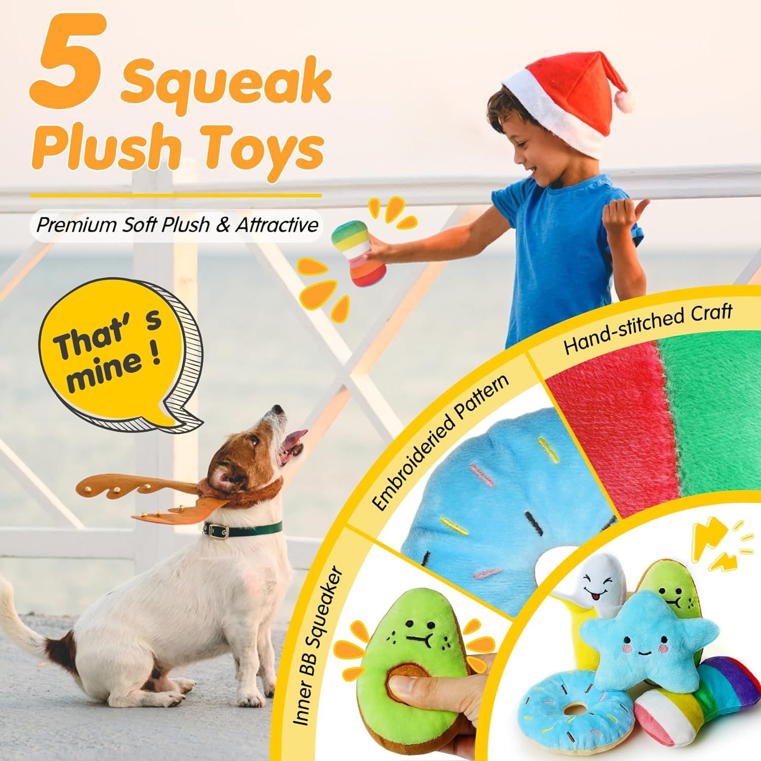 Zeaxuie 20 Pack Luxury Dog Chew Toys for Puppy, Cute Small Dog Toys with Ropes Puppy Chew Toys, Treat Ball and Squeaky Puppy Toys for Teething image number 1