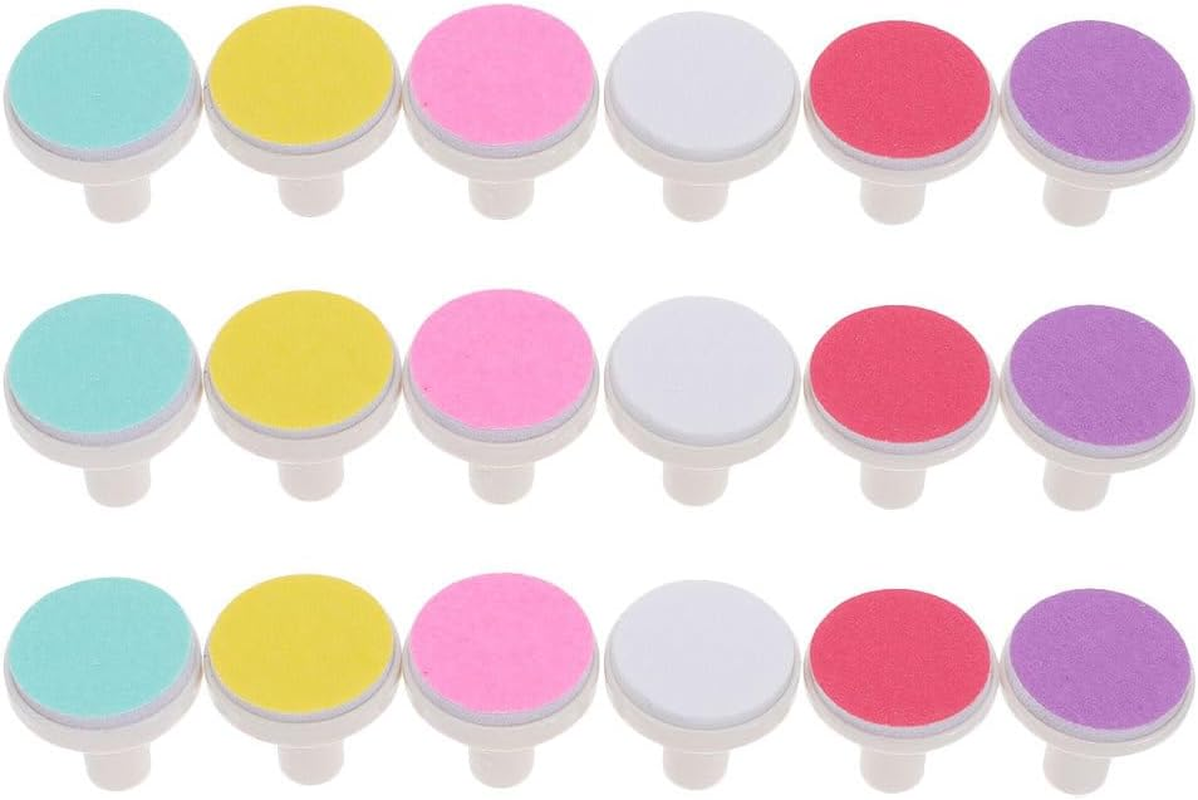 ERINGOGO 18Pcs Nail File Pads Safe Nail Trimmer Replacement Pads Grinding Heads for Boy Girl Present for Showers Birthdays