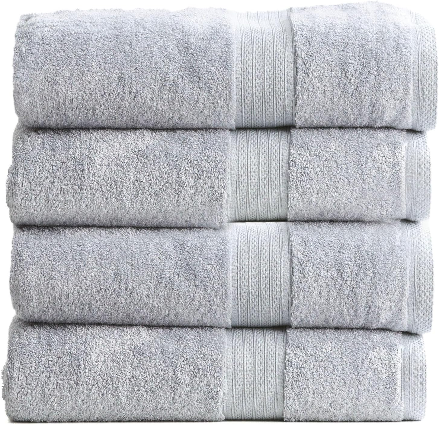 Renee Taylor Stella 650 GSM Bamboo Cotton Bath Towel Packs & Individuals Silver - 5Pc image number 1