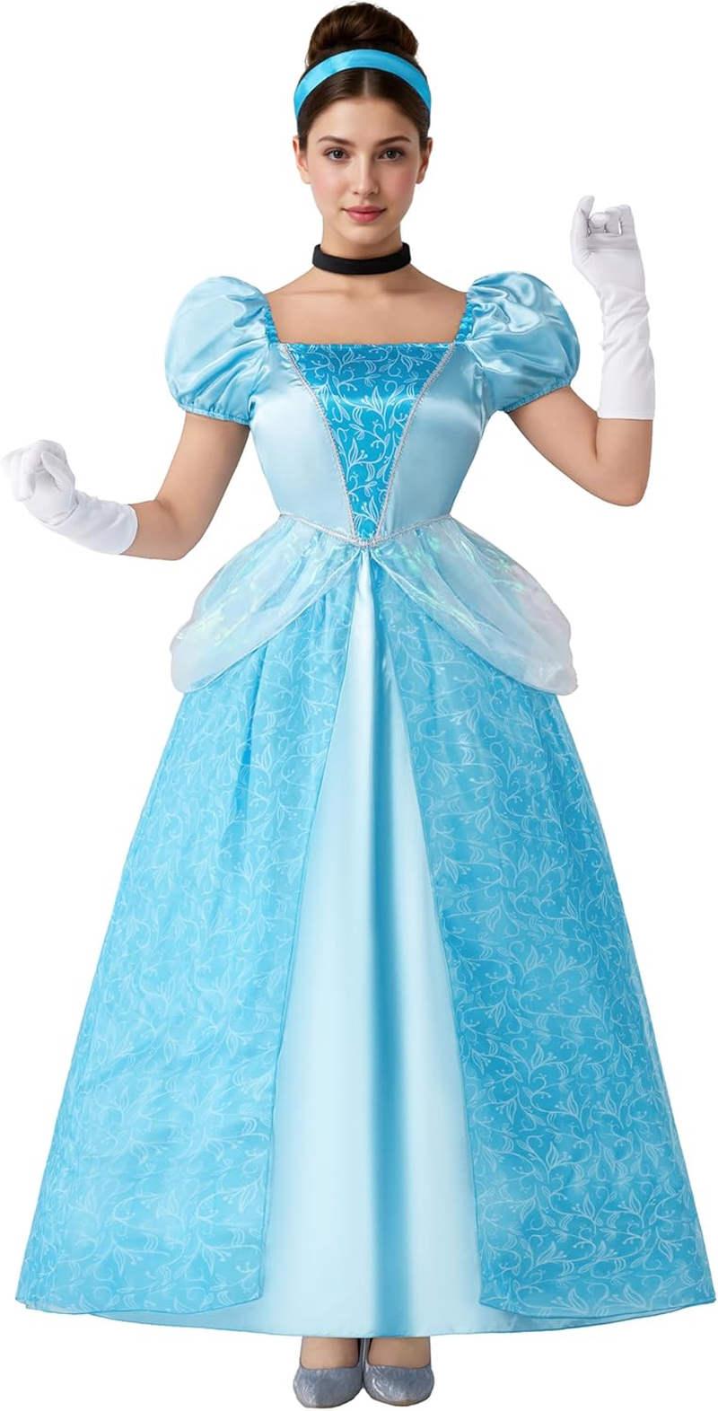 Spooktacular Creations Adult Princess Costume, Halloween Costume Woman Role Play, Blue Princess Dress image number 2
