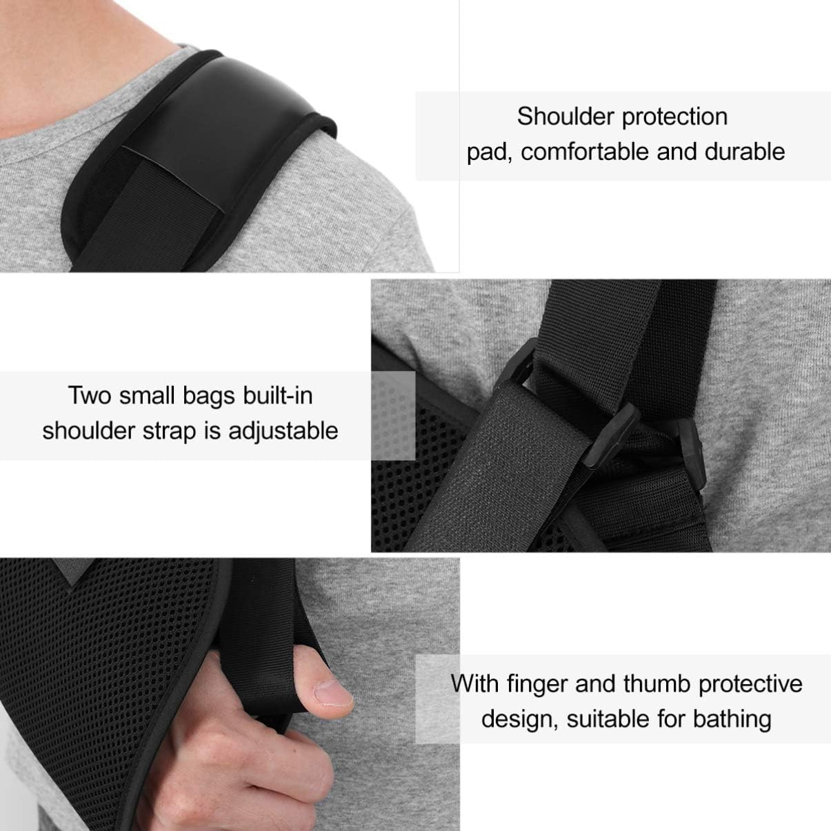 Arm Sling - Shoulder Retainer Arm Elbow Wrist, Adjustable Shoulder Rotator Sleeve Support Bracket for Men and Women, Breathable Rotator Cuff Shoulder Pad, Left Arm and Right Arm image number 4