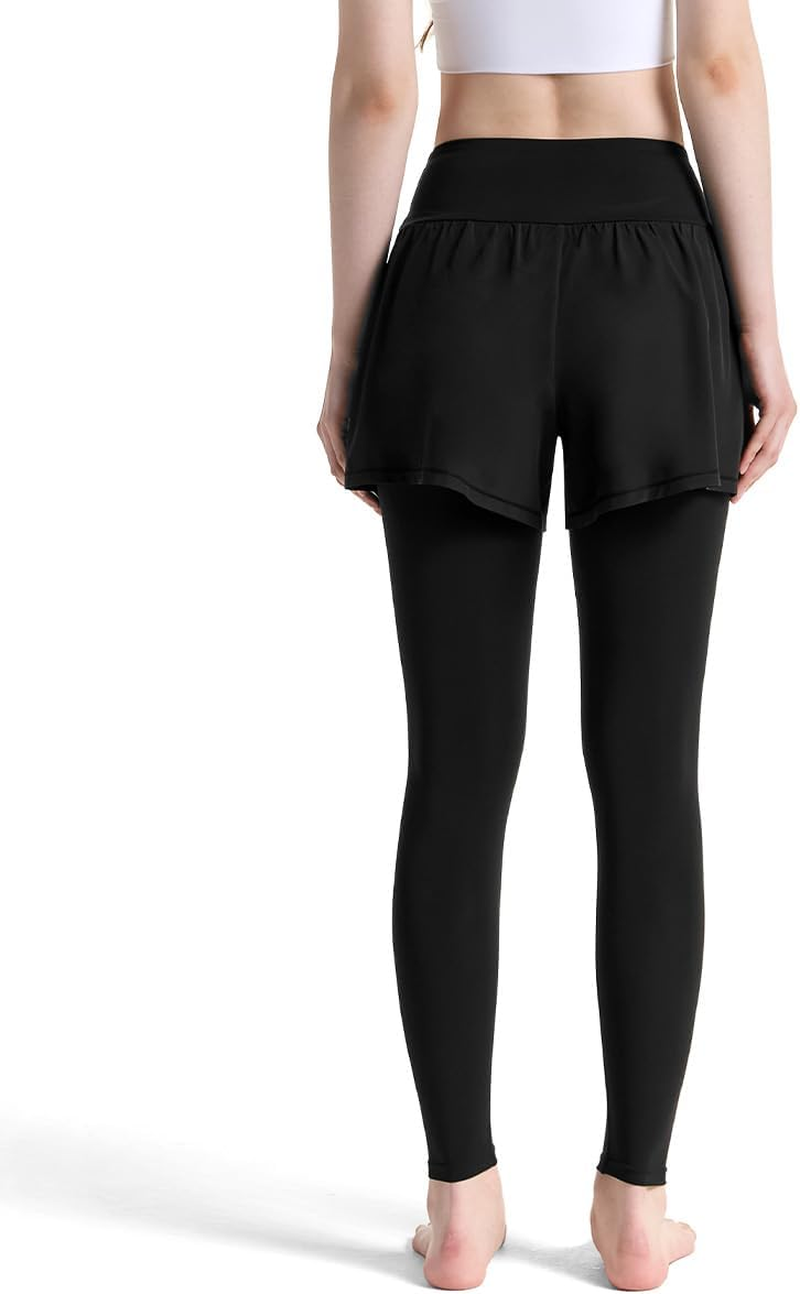 TSLA Women'S 2‑In‑1 Swim Shorts with Built‑In Leggings Quick‑Dry, UPF 50+ Sun Protection & Compression Liner Swim Board Shorts image number 1