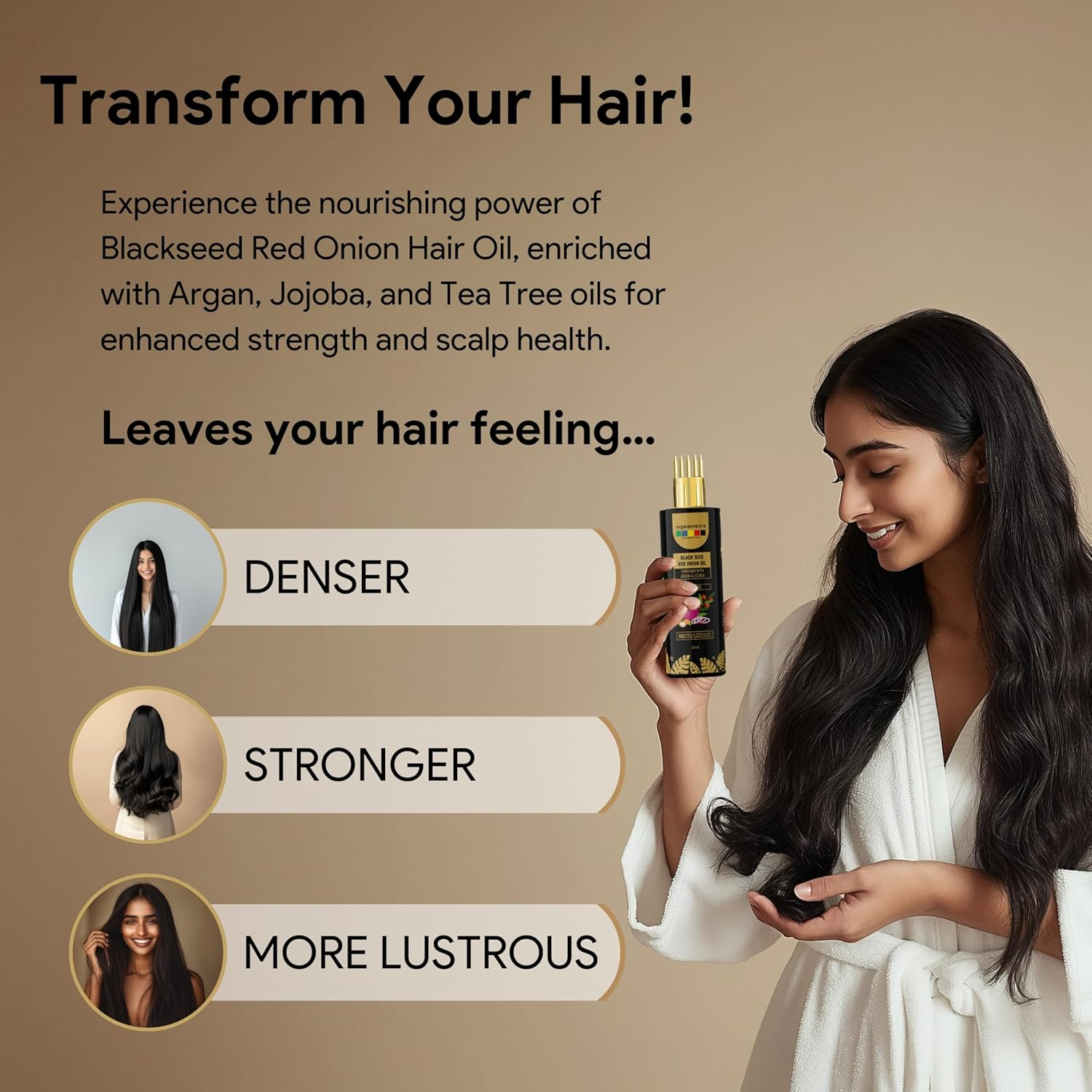 Organix Mantra Red Onion Oil with Argan, Jojoba, Hibiscus, Curry Leaves, Tea Tree, Organic Multi Purpose Hair Oil (250ML) image number 2