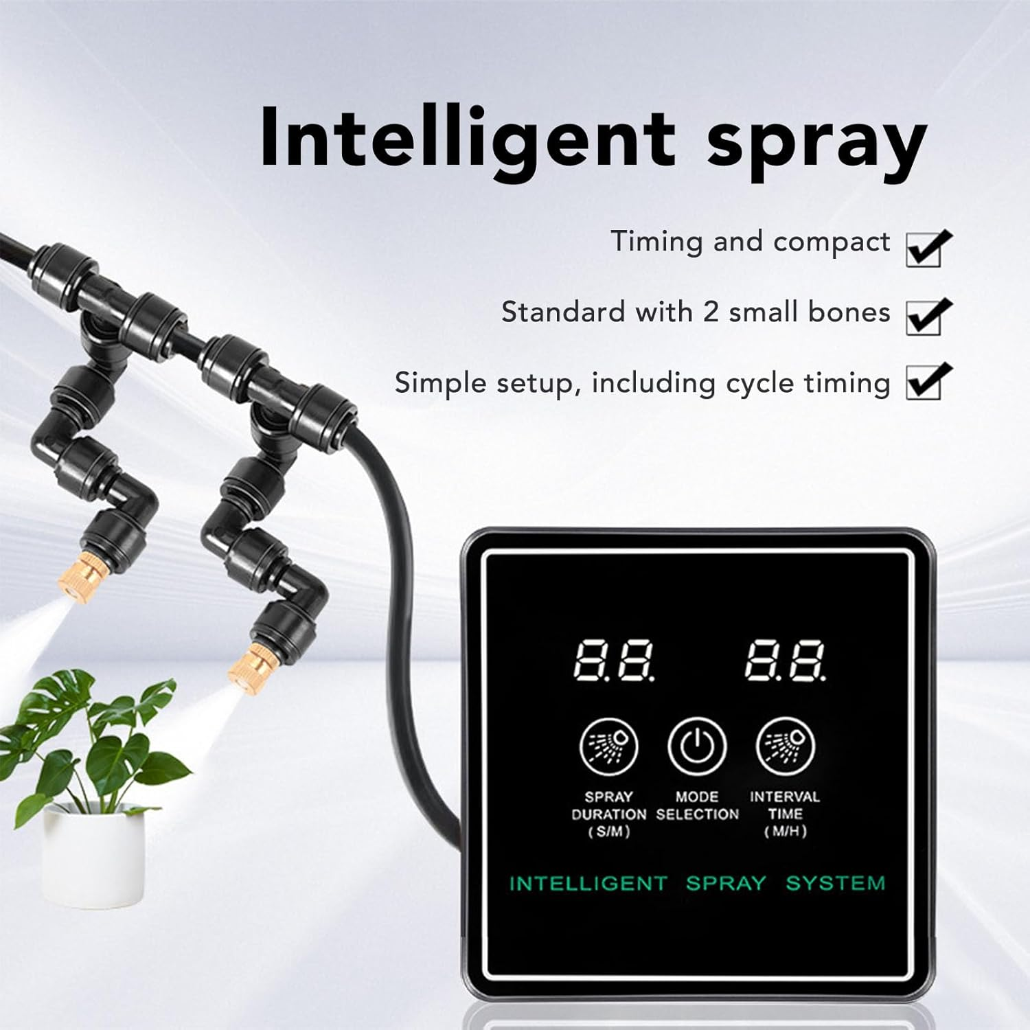 Reptile Smart Spray System Reptile Misting System Reptile Fogger Intelligent Timing Cycle Spray for Reptiles Amphibians Indoor Plants