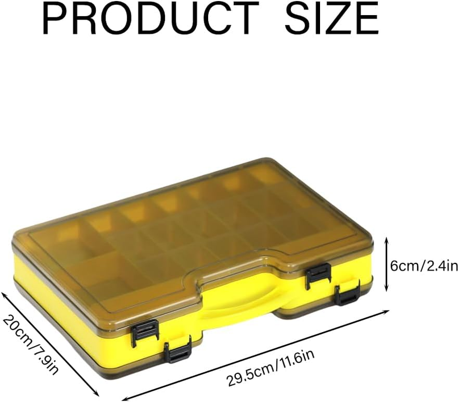 Fishing Tackle Box-Waterproof Fishing Bait Storage Box with Removable Dividers, Double-Sided Lure Box, Portable Lure Tackle Organizer for Outdoor Fishing image number 4