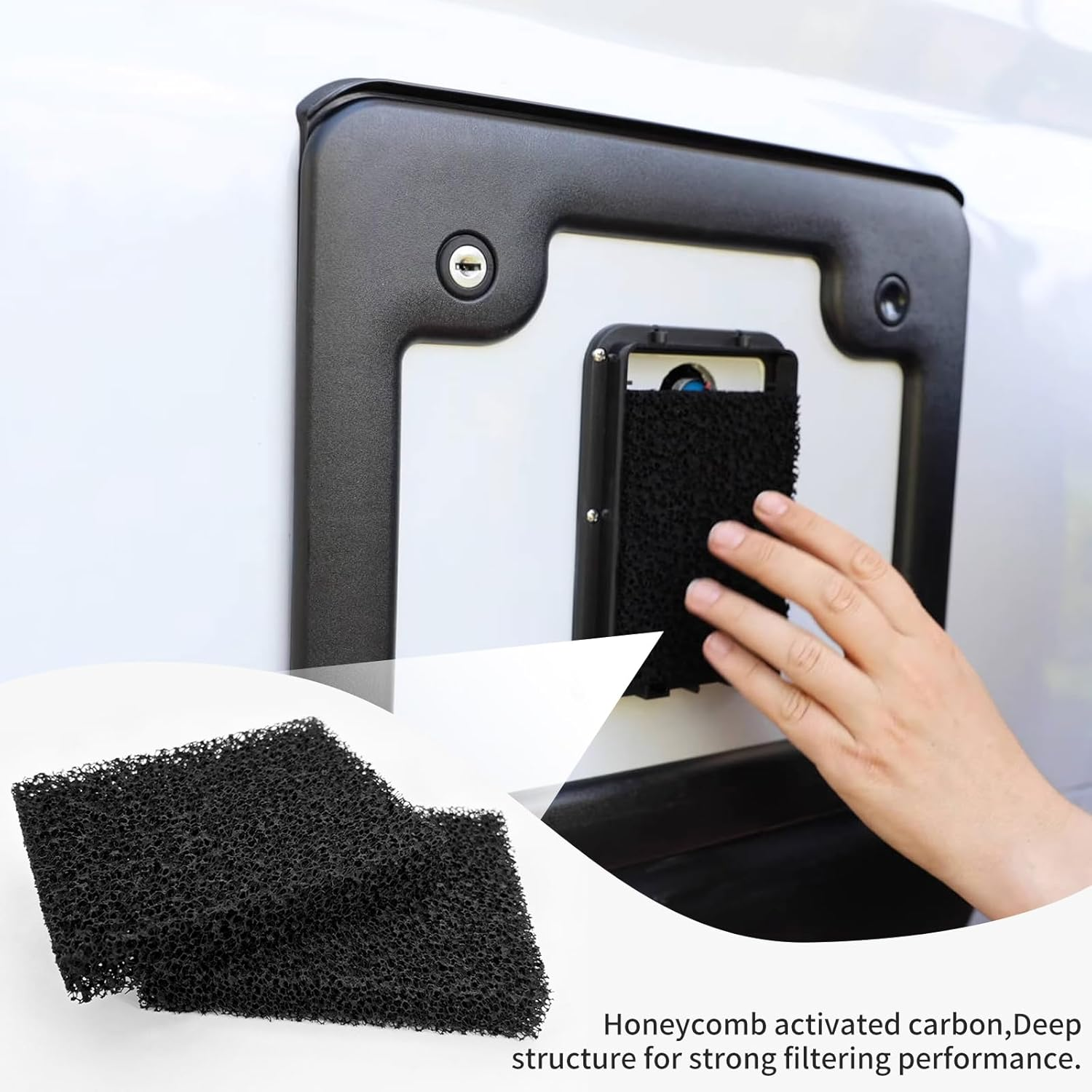 Activated Carbon Filter for SOG Exhaust Systems - Replacement Filter for Motorhomes with SOG Exhaust System Filters, Sponge Filter for Thetford Door Variants, Replacement Parts for Thetford Toilet image number 1