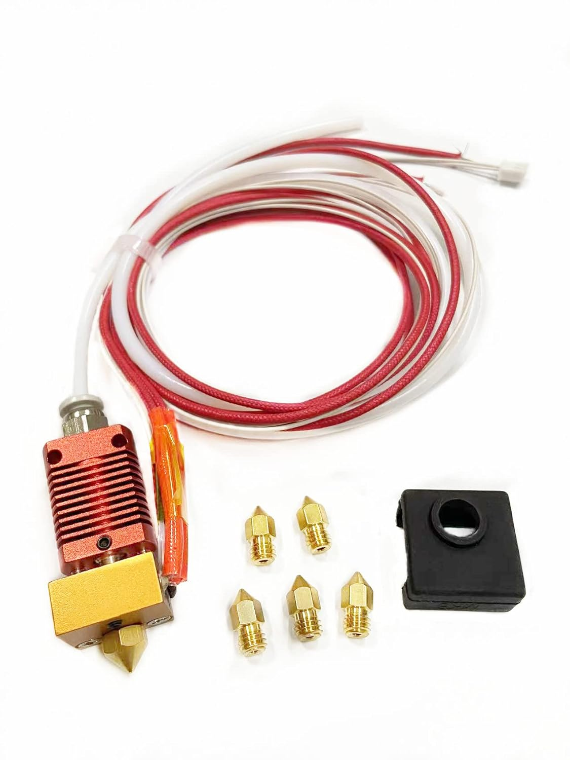 3D Printer Parts Ender 3 Hotend Assembled Ender 3 Pro Extruder Kit 24V 40W with Silicon Cover and 0.4Mm Nozzles image number 3