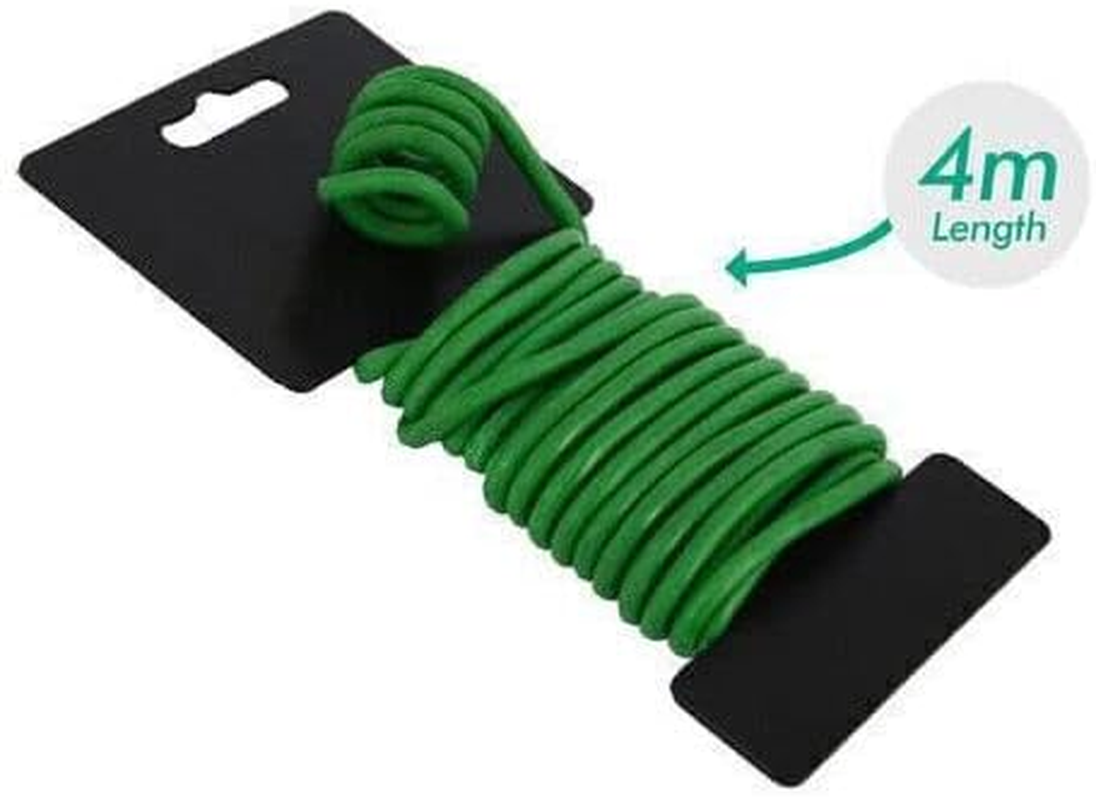 2X Reusable Durable Strong 4M Garden Soft Green Wire Twist Tie Plant Support image number 5