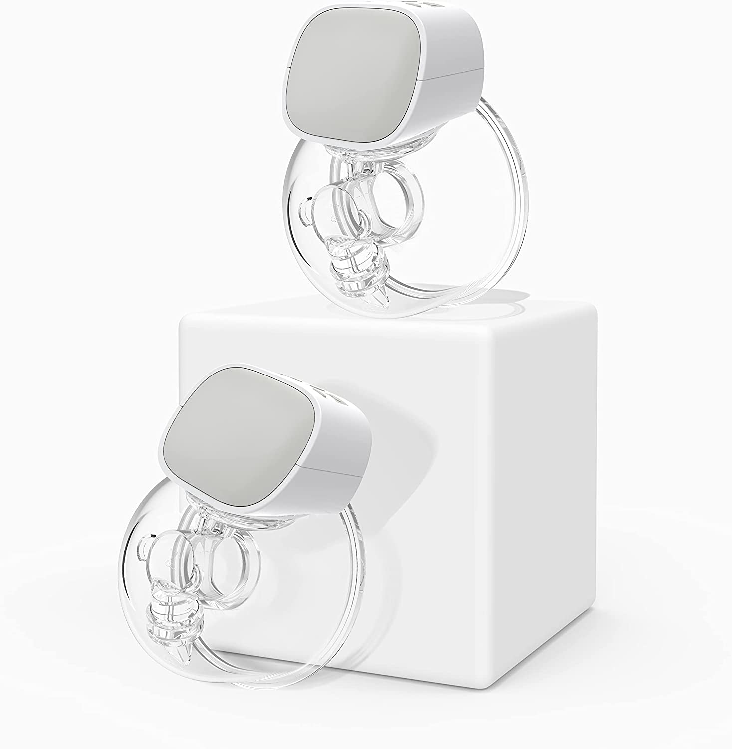 QIUXQIU Double Wearable Breast Pumps Electric Hands-Free Breast Milk Extractor Spill-Proof Ultra-Quiet Pain Free Breastpump with 2 Mode&5 Levels USB Rechargeable Battery Breast Milk Pump (Grayx2) image number 3