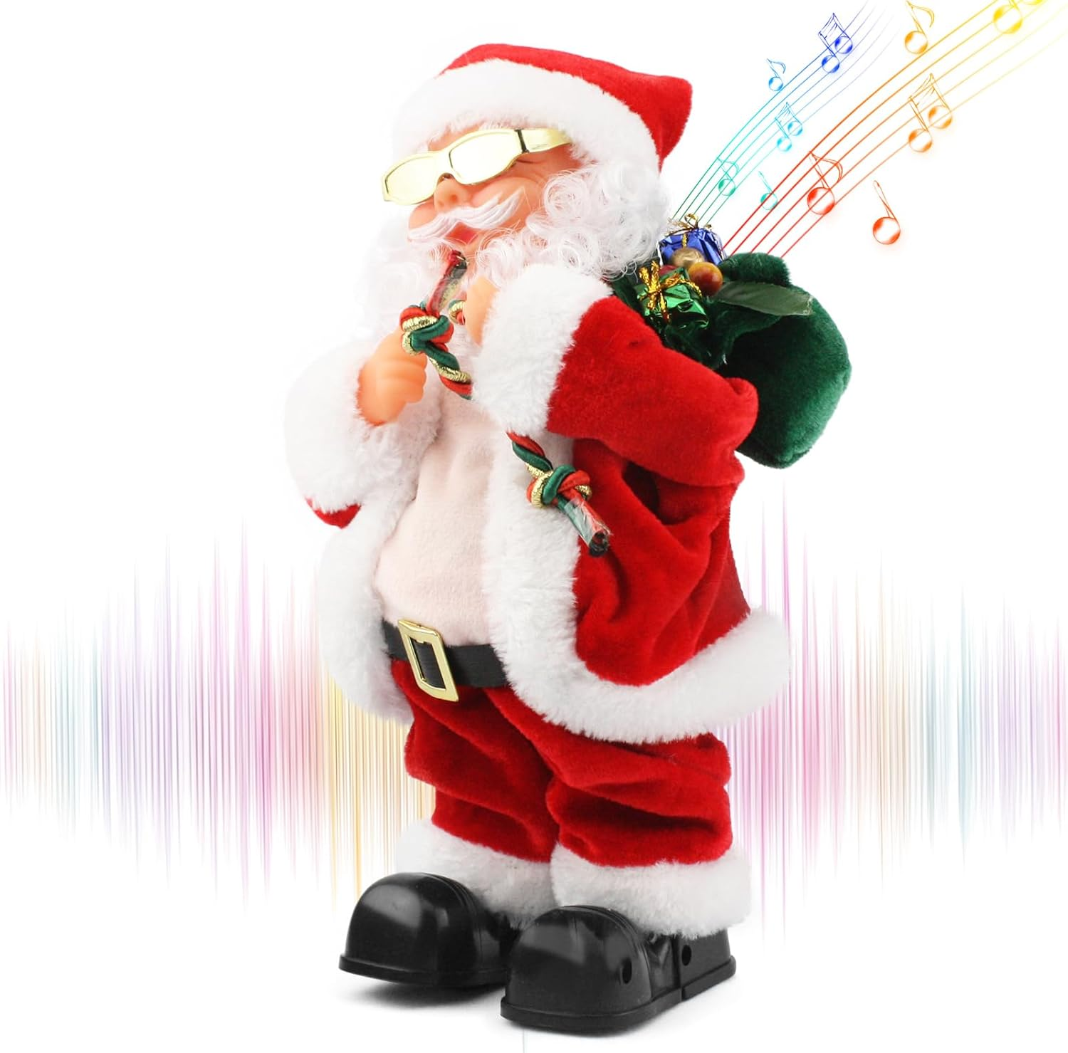 Electric Santa Claus Toy with Shaking Belly and Feet, Singing and Dancing Musical Christmas Doll, Xmas Gift image number 1