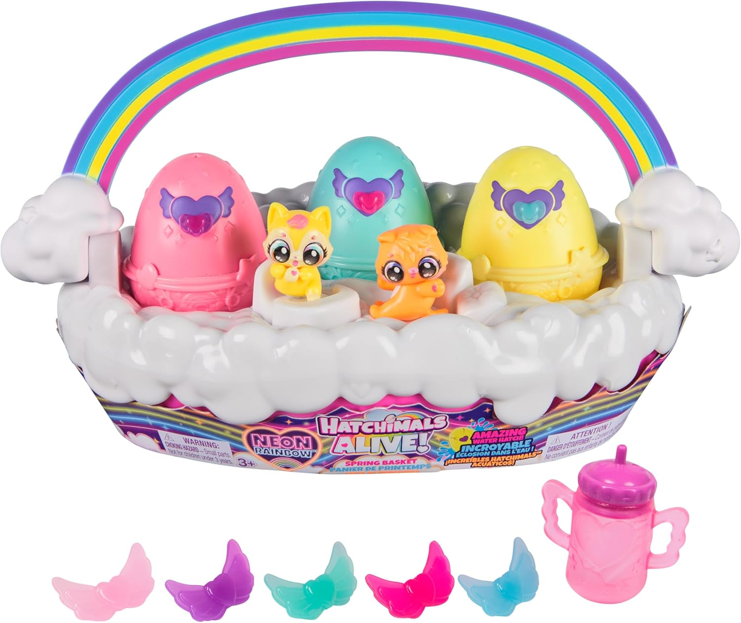 Hatchimals Collectible Hatch Neon Rainbow Basket image number 3
